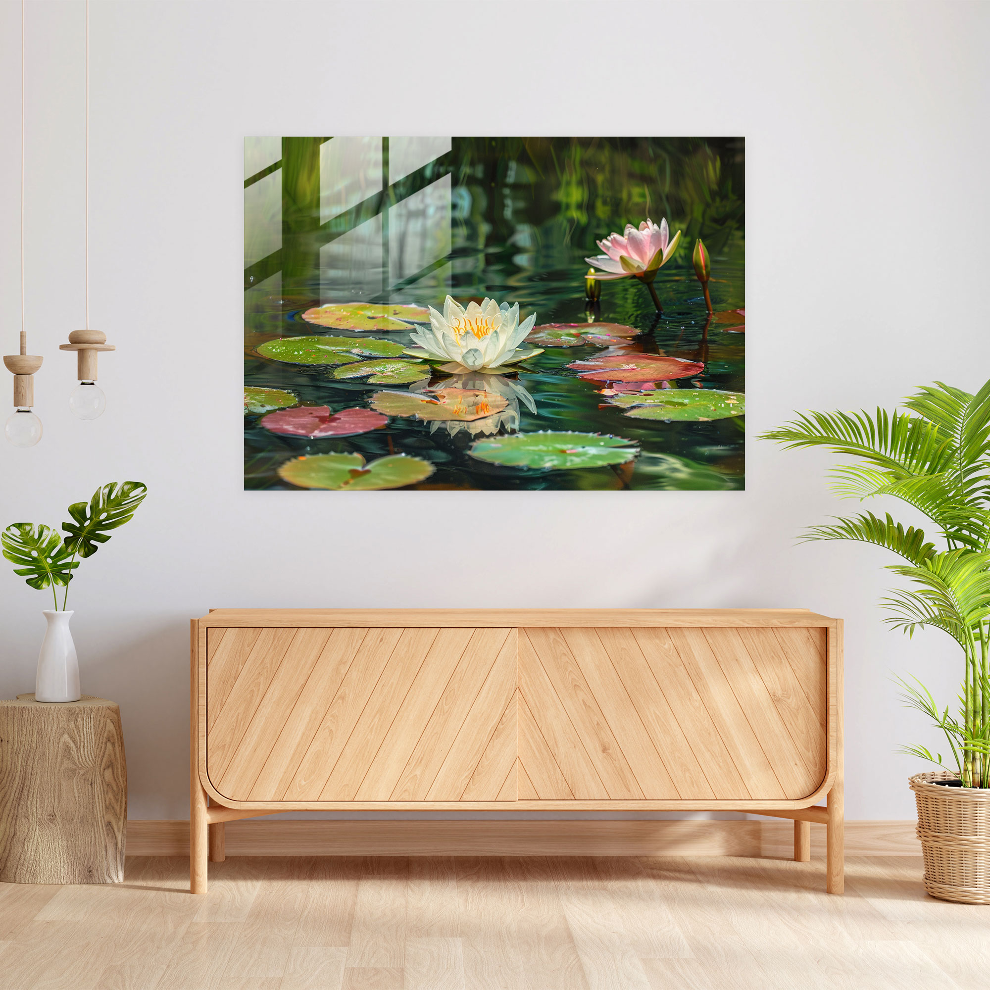 Impressionism Water Lilies Glass Wall Art - Impressionism, Home Decoration, Glass Print, Wall Decoration