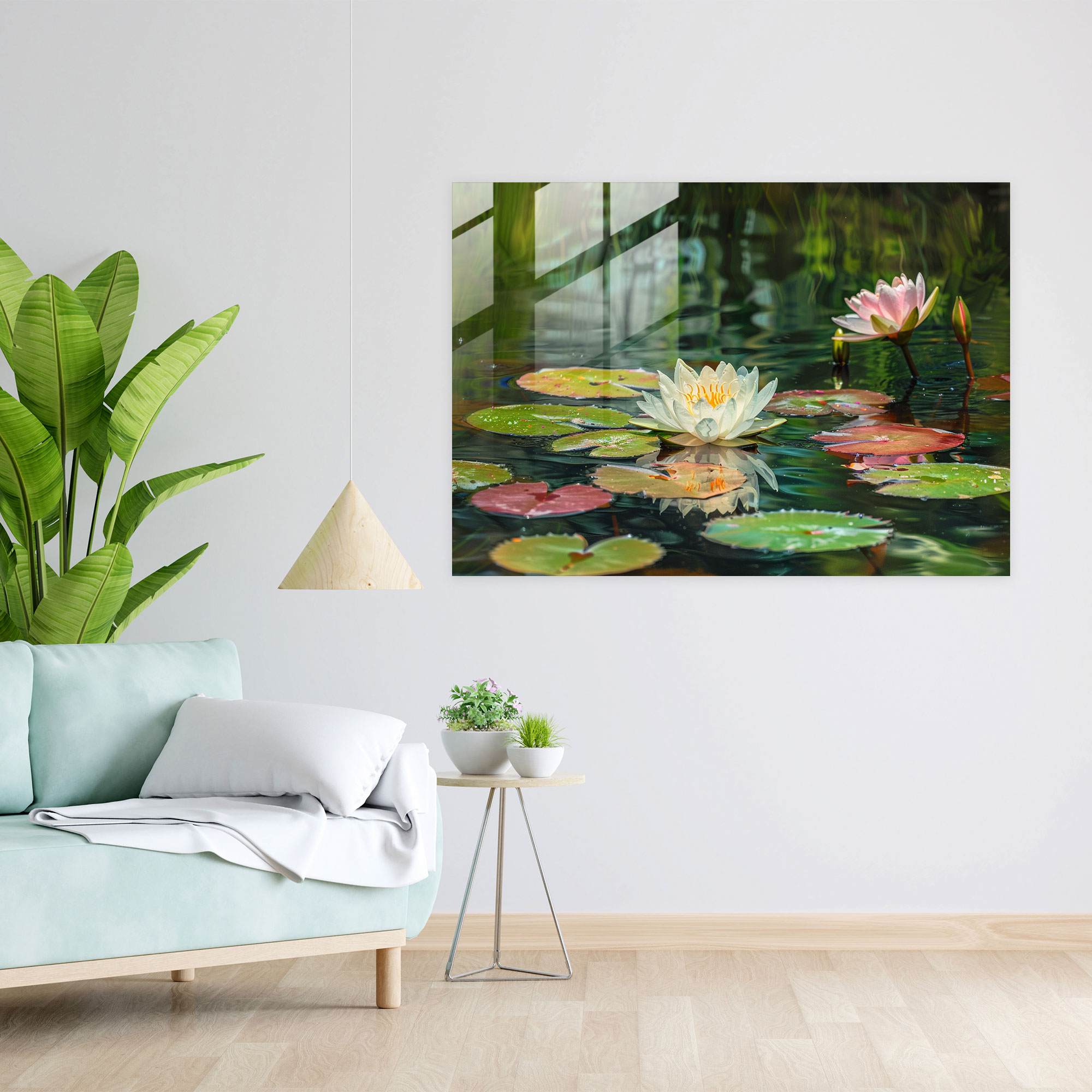 Impressionism Water Lilies Glass Wall Art - Impressionism, Home Decoration, Glass Print, Wall Decoration