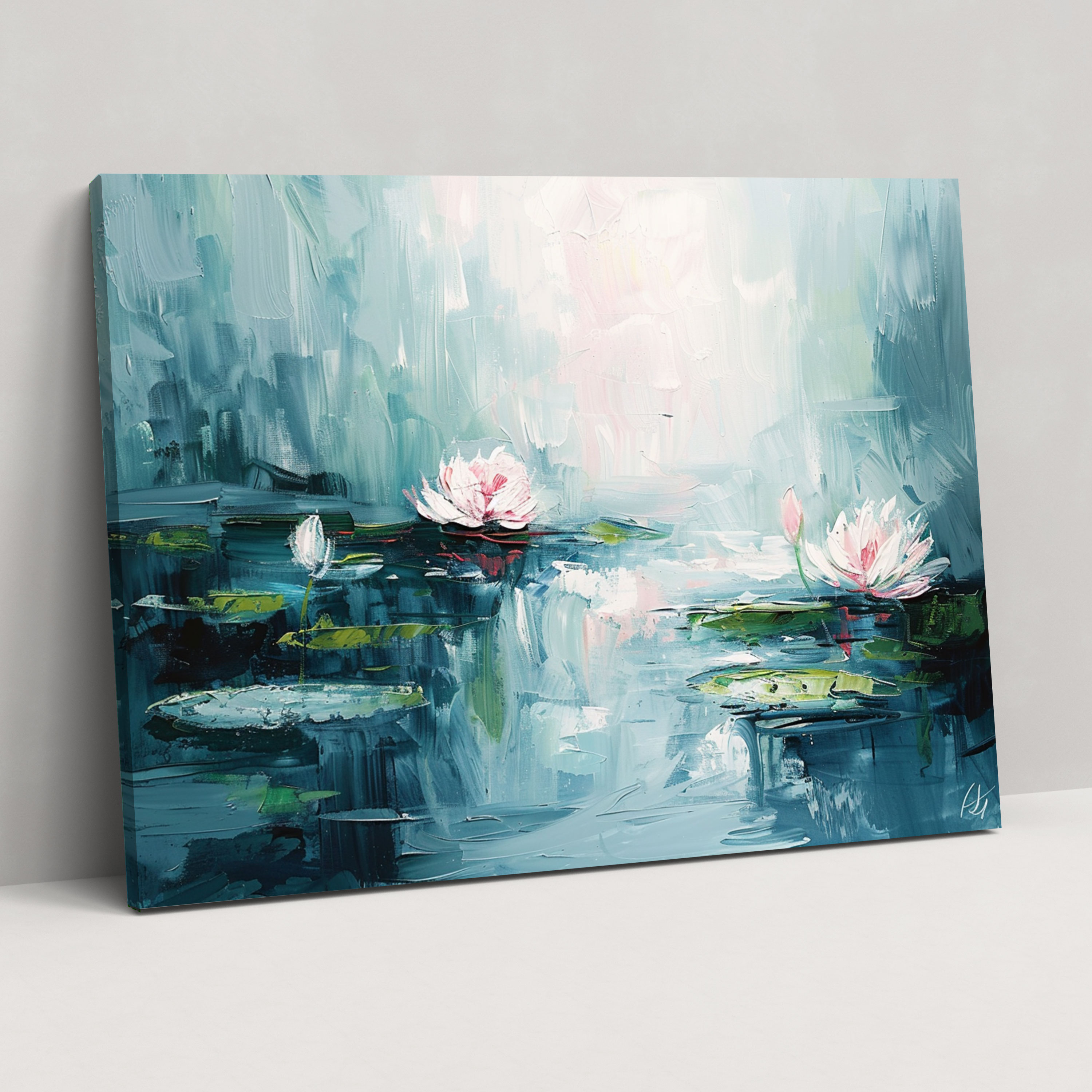 Impressionism Water Lilies Pond Canvas Print - Impressionism, Canvas Wall Art, Impressionism, Canvas
