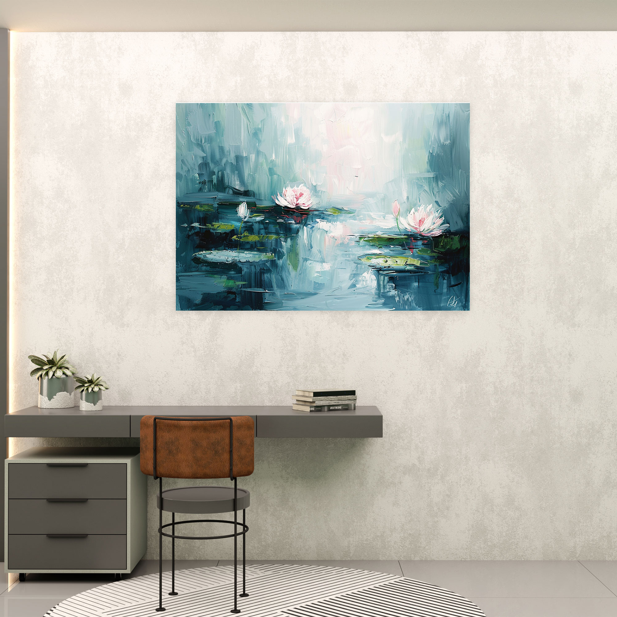 Impressionism Water Lilies Pond Canvas Print - Impressionism, Canvas Wall Art, Impressionism, Canvas