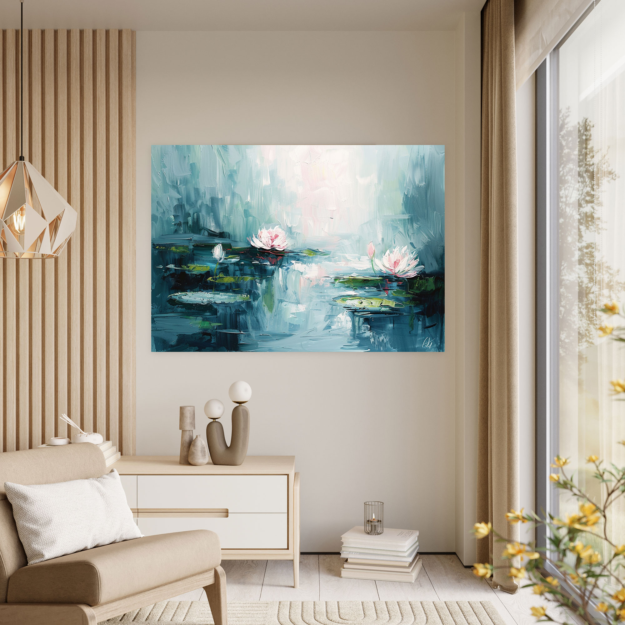 Impressionism Water Lilies Pond Canvas Print - Impressionism, Canvas Wall Art, Impressionism, Canvas