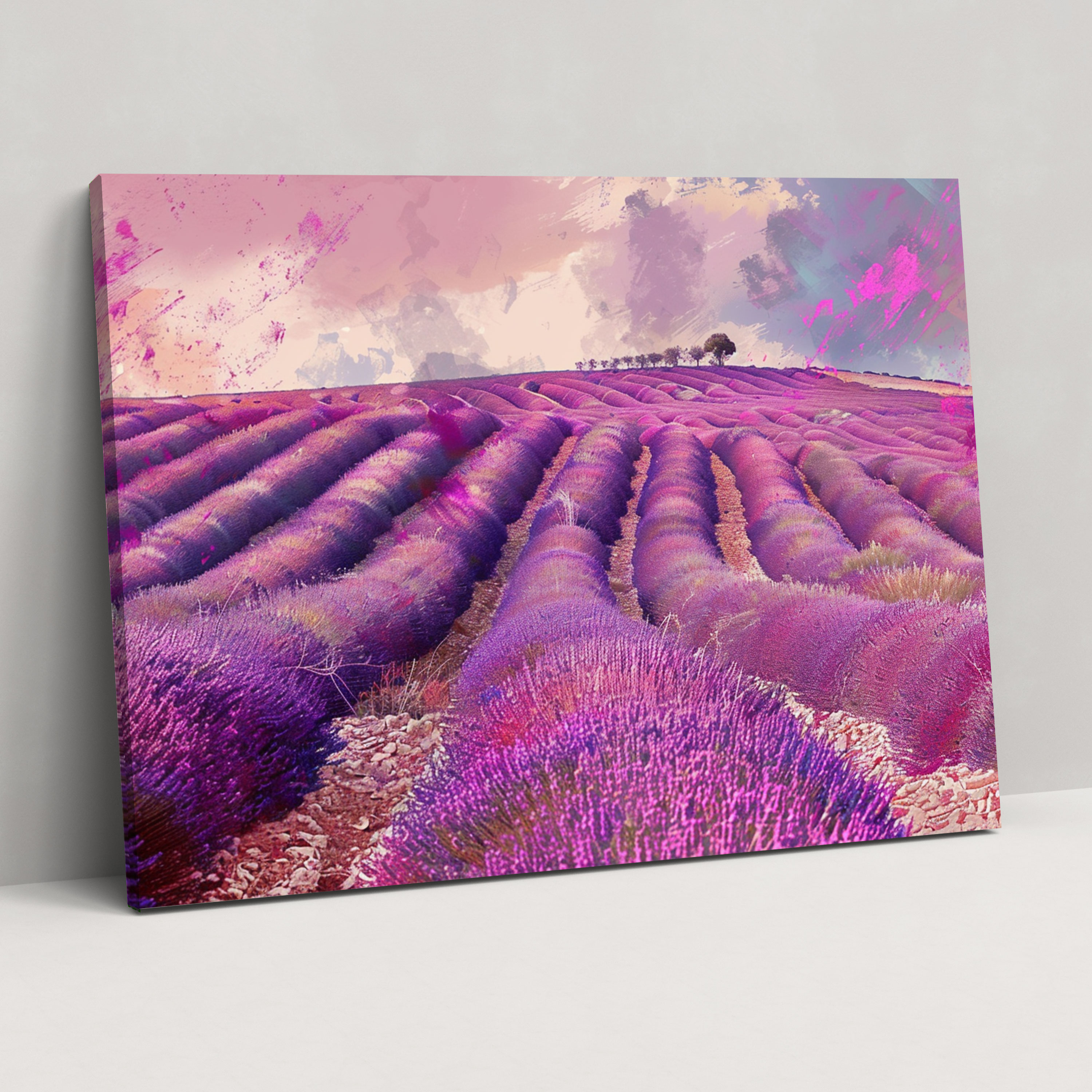 Impressionism Lavender Fields Wall Art - Impressionism, Home Decoration, Wall Art, Impressionism