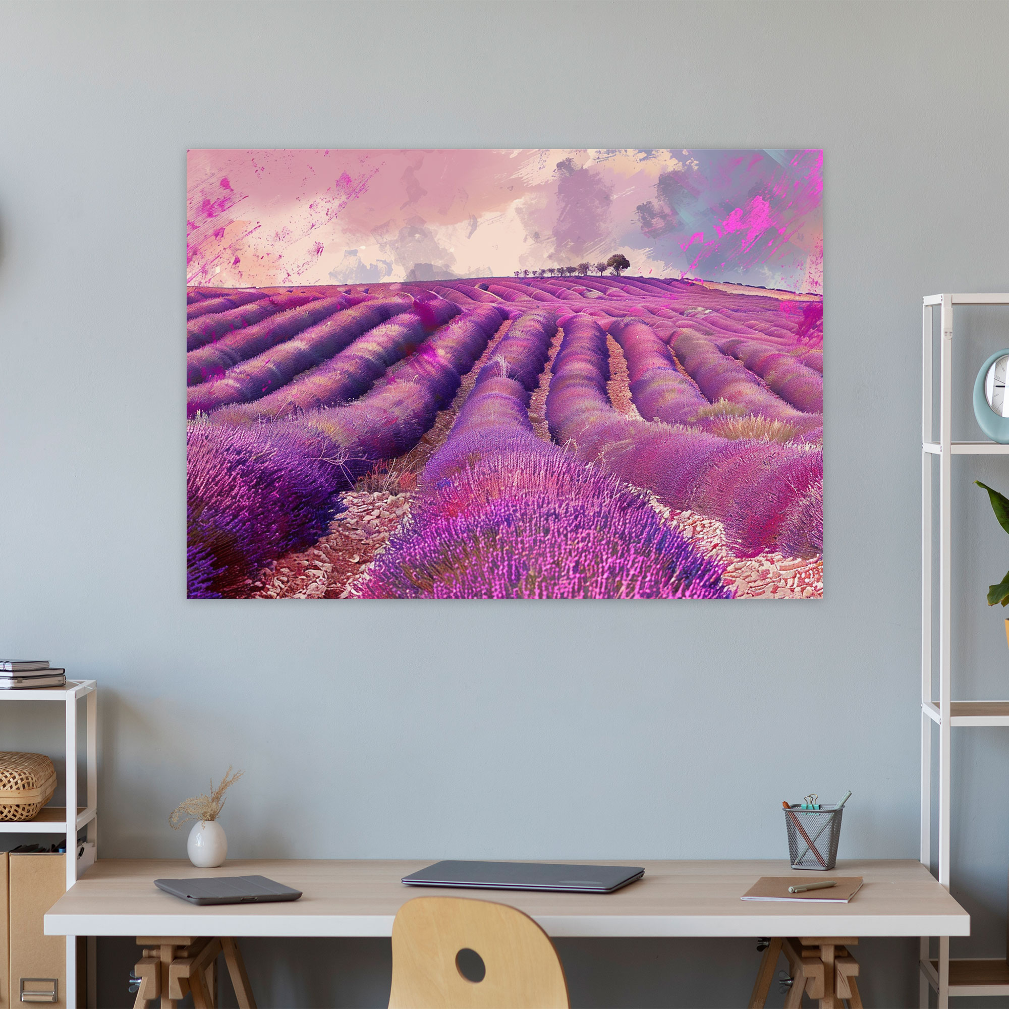 Impressionism Lavender Fields Wall Art - Impressionism, Home Decoration, Wall Art, Impressionism