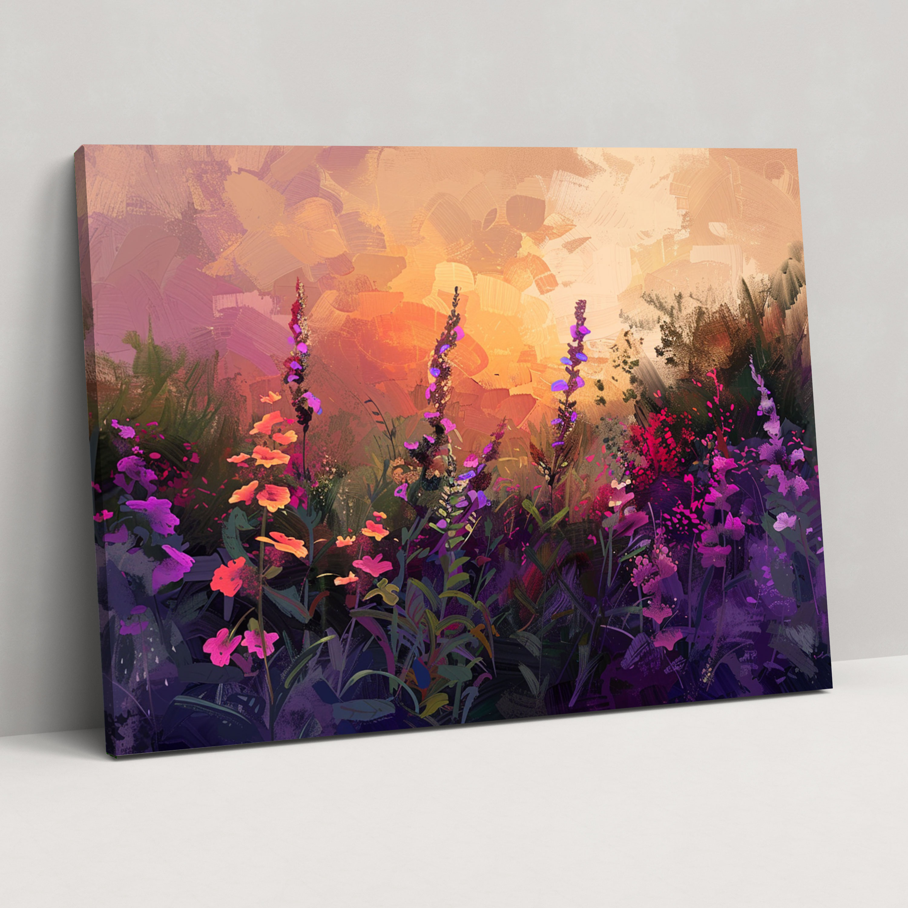 Impressionism Flower Garden Canvas Print - Impressionism, Canvas Print, Canvas Wall Art, Home Decoration