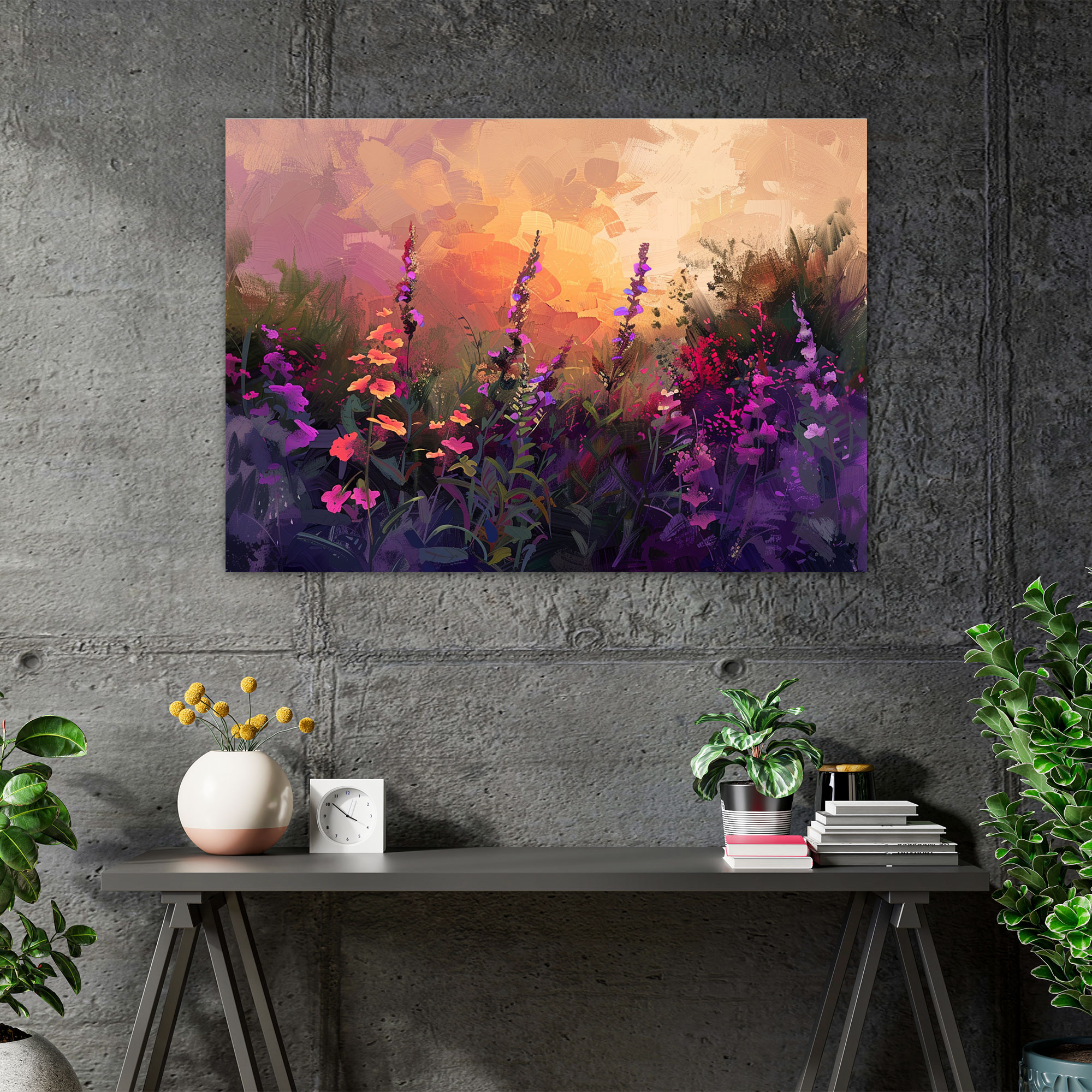 Impressionism Flower Garden Canvas Print - Impressionism, Canvas Print, Canvas Wall Art, Home Decoration