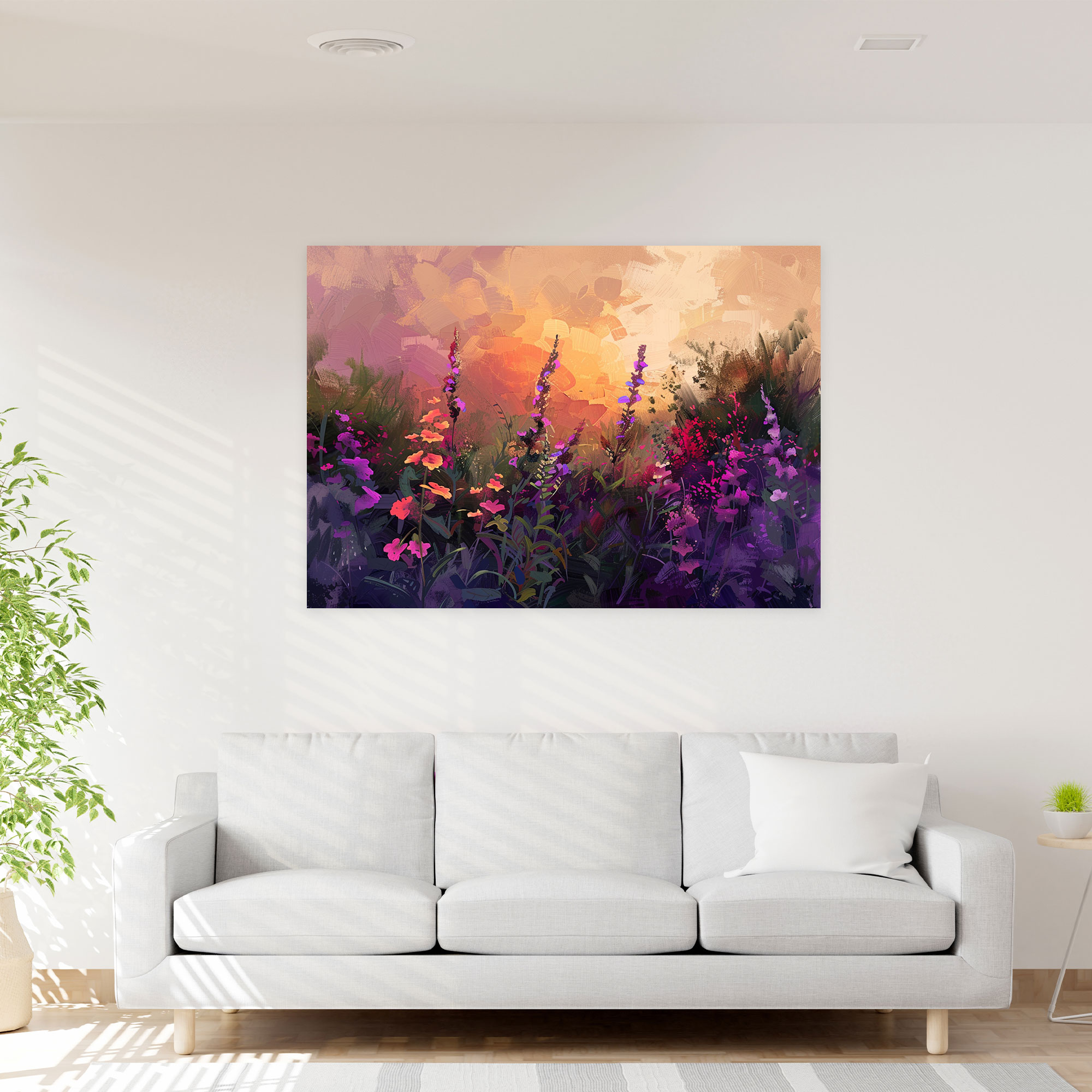 Impressionism Flower Garden Canvas Print - Impressionism, Canvas Print, Canvas Wall Art, Home Decoration