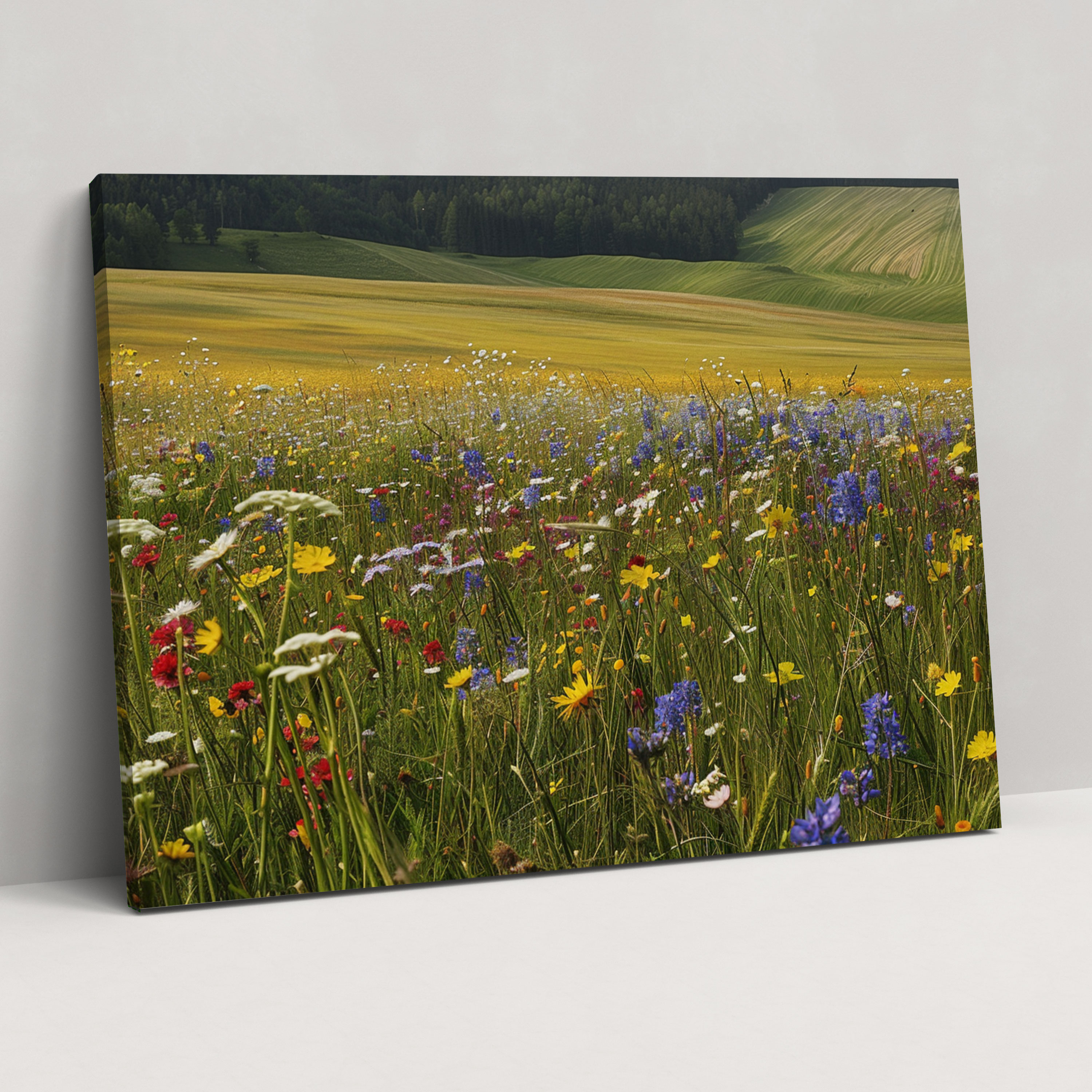 Impressionism Countryside Fields Of Flowers Wall Decoration - Impressionism, Impressionism, Home Decoration, Canvas Wall Art
