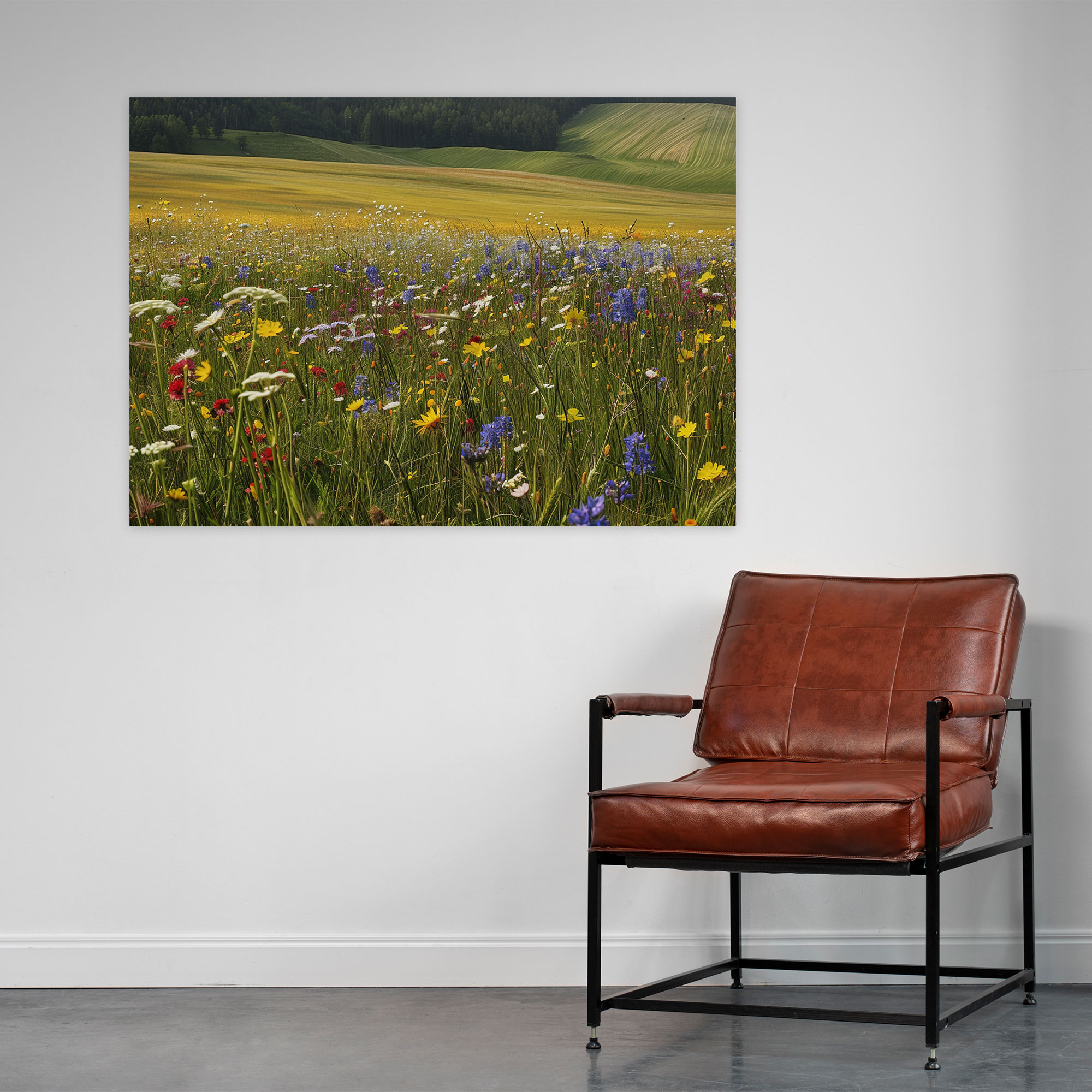 Impressionism Countryside Fields Of Flowers Wall Decoration - Impressionism, Impressionism, Home Decoration, Canvas Wall Art