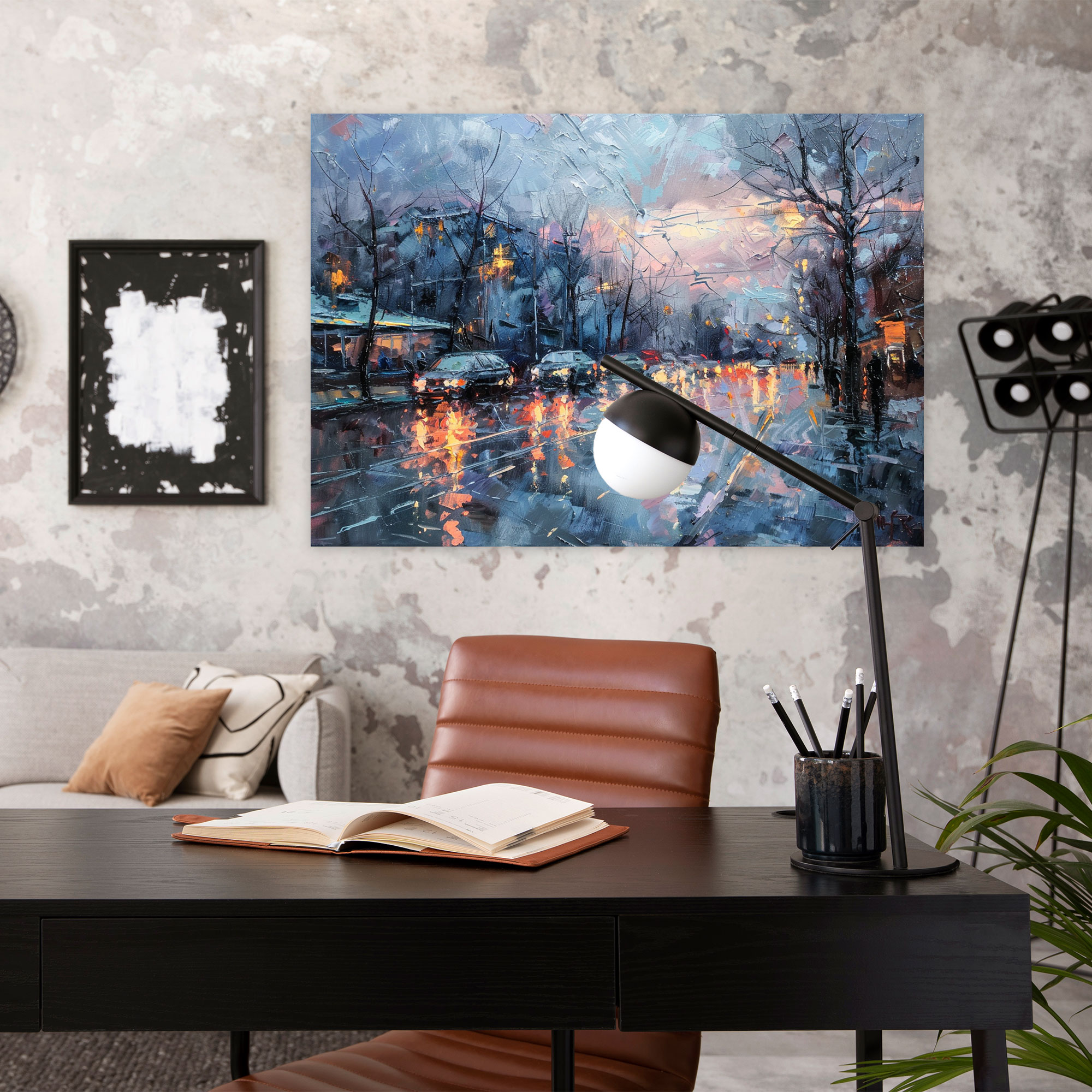 Impressionism Urban Street Dusk Wall Decoration - Impressionism, Impressionism, Canvas Wall Art, Wall Decoration