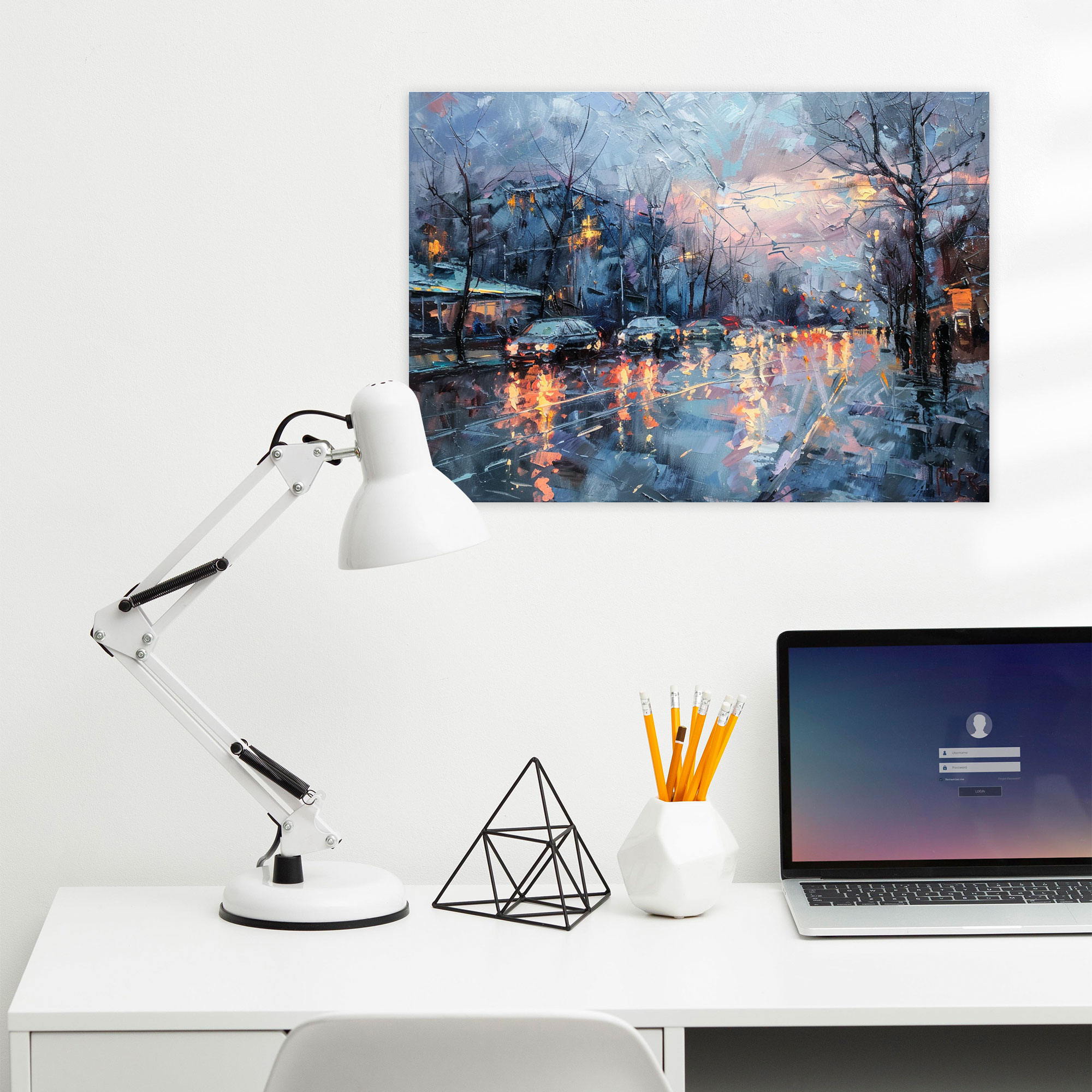 Impressionism Urban Street Dusk Wall Decoration - Impressionism, Impressionism, Canvas Wall Art, Wall Decoration