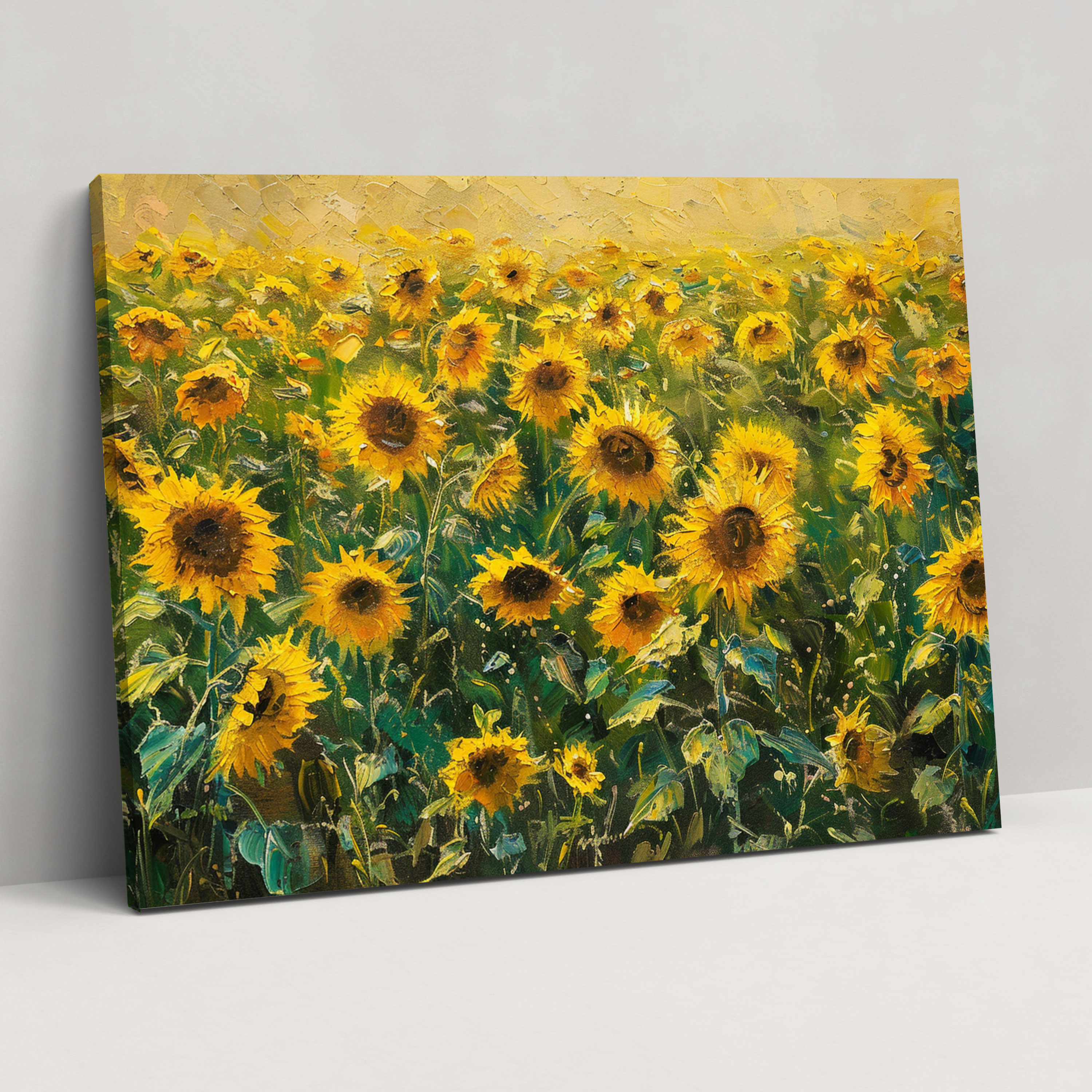 Impressionism Sunflower Canvas Print - Impressionism, Wall Art, Canvas Wall Art, Canvas Print