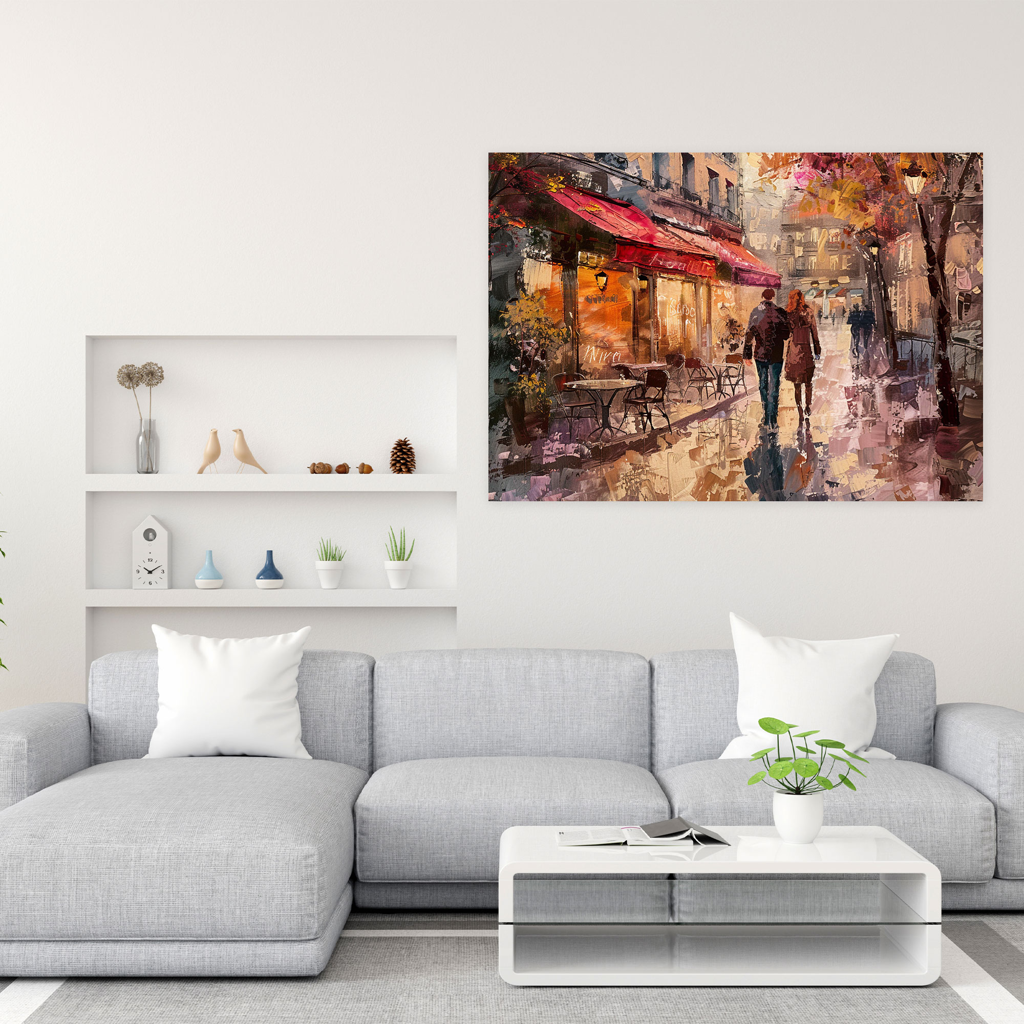 Impressionism Paris Street Scene Wall Art - Impressionism, Home Decoration, Canvas, Impressionism