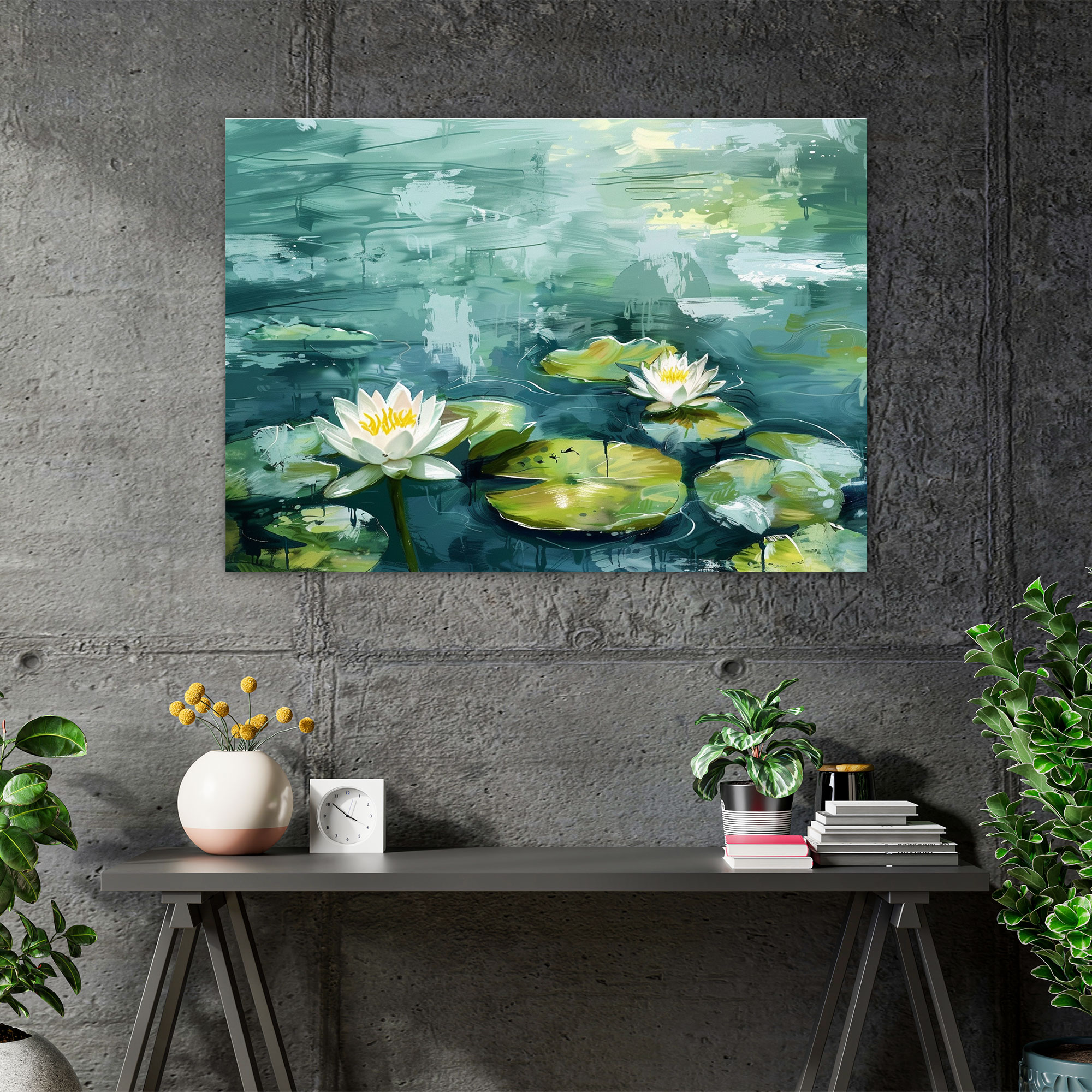 Impressionism Water Lilies Pond Canvas Print - Impressionism, Canvas Print, Home Decoration, Wall Art