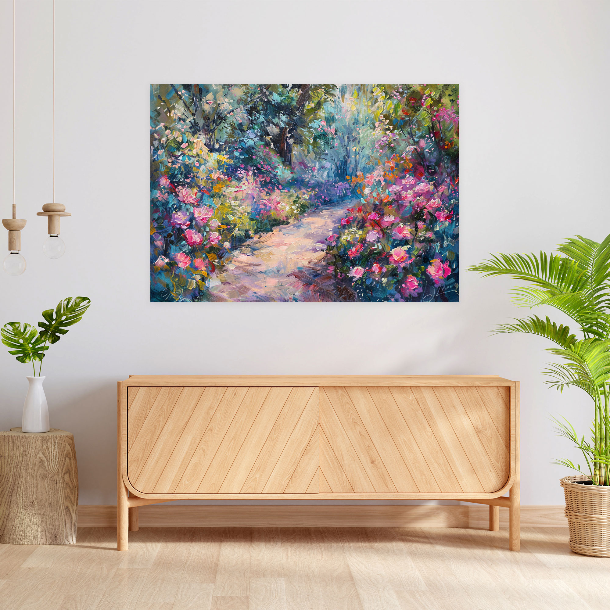 Impressionism Flower Garden Bloom Canvas Print - Impressionism, Canvas Print, Home Decoration, Wall Art