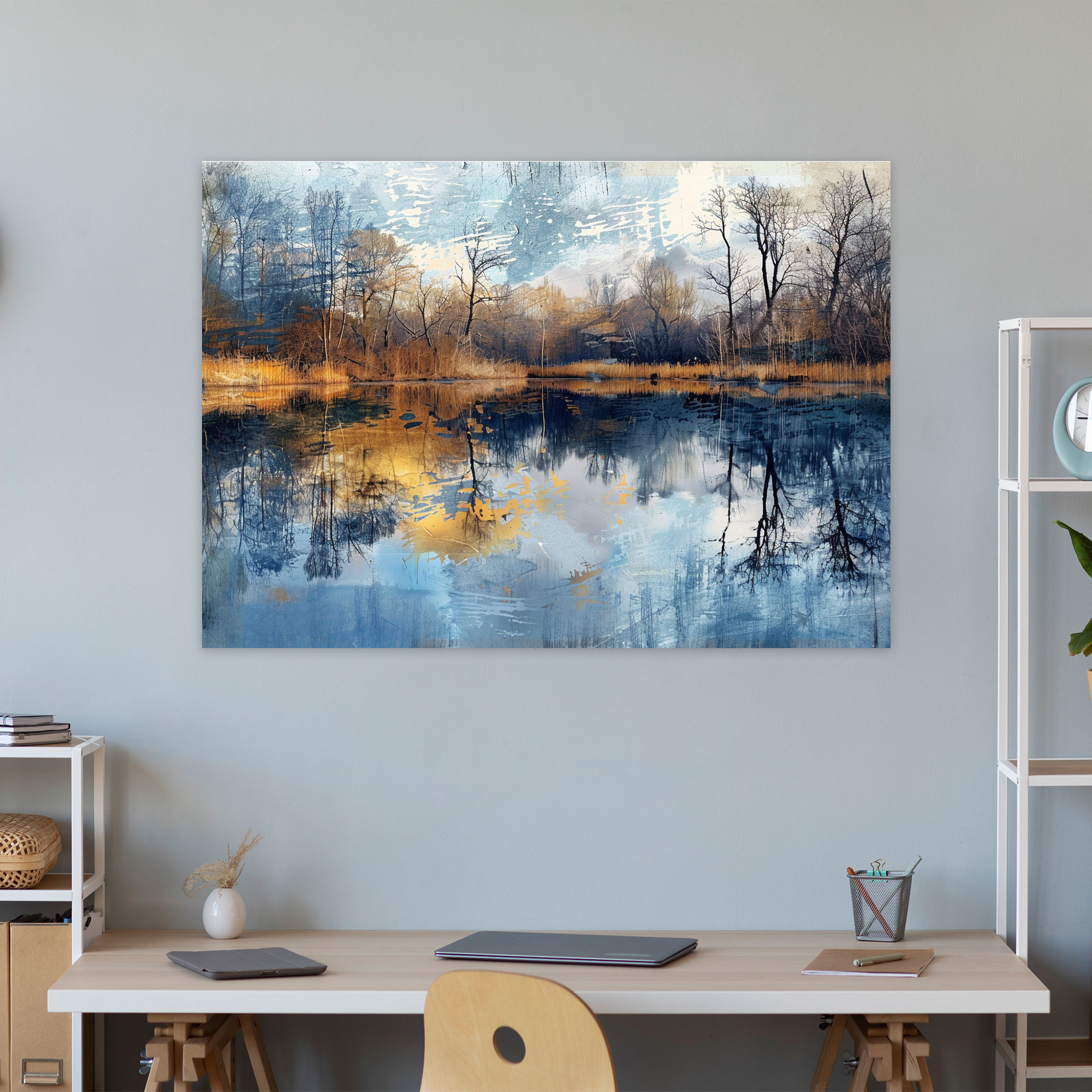 Impressionism Lakeside Reflection Wall Decoration - Impressionism, Wall Decoration, Impressionism, Home Decoration