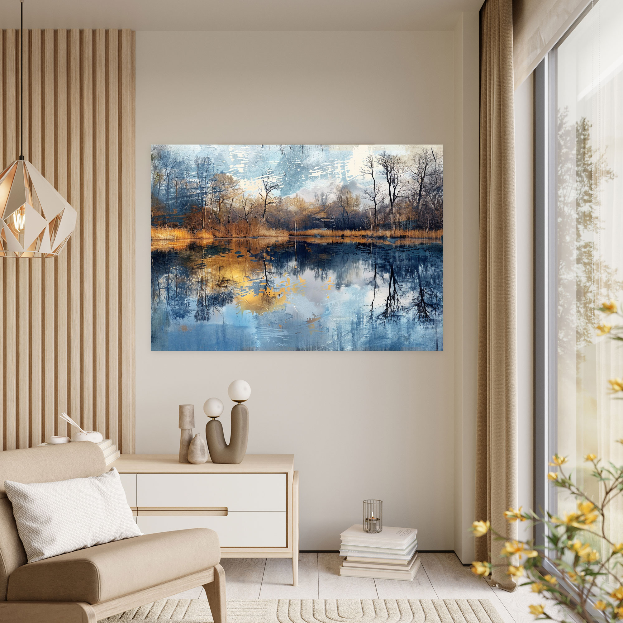 Impressionism Lakeside Reflection Wall Decoration - Impressionism, Wall Decoration, Impressionism, Home Decoration