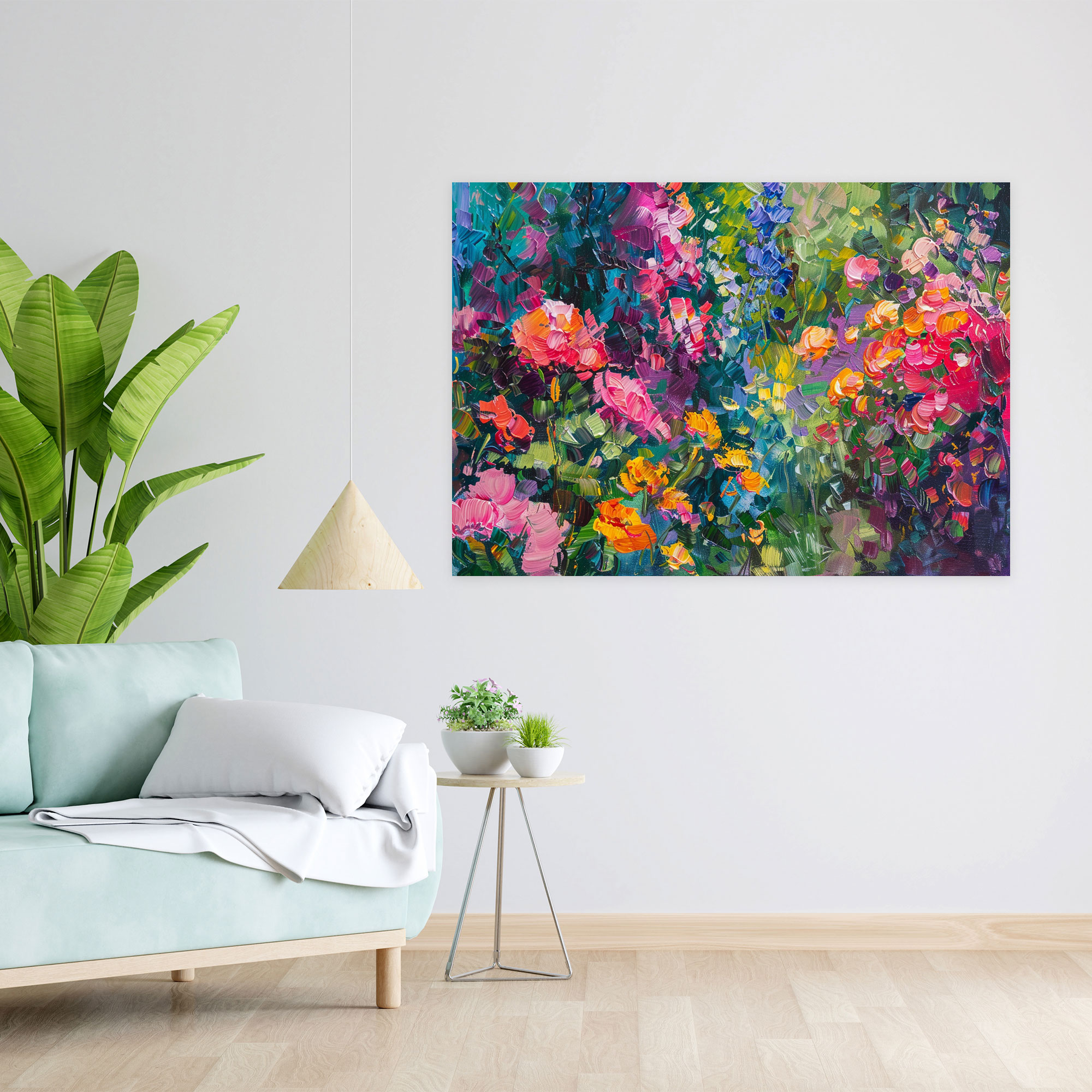 Blooming Garden Impressionism Wall Art - Impressionism, Garden, Impressionism, Canvas Print