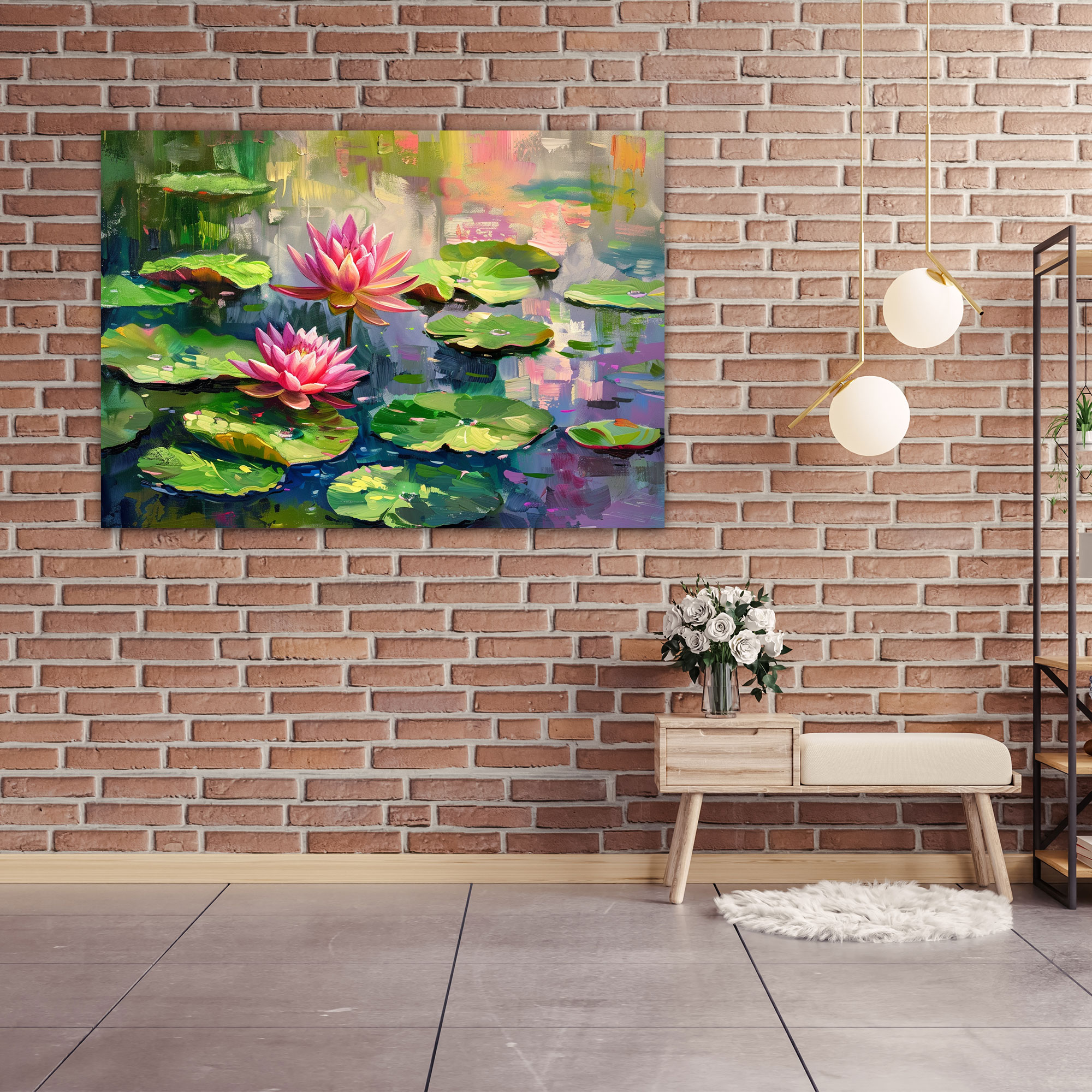 Water Lilies Impressionism Wall Decoration - Impressionism, Home Decoration, Wall Art, Impressionism