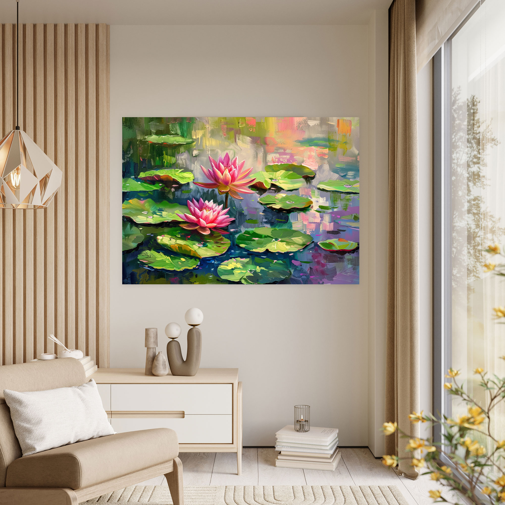 Water Lilies Impressionism Wall Decoration - Impressionism, Home Decoration, Wall Art, Impressionism
