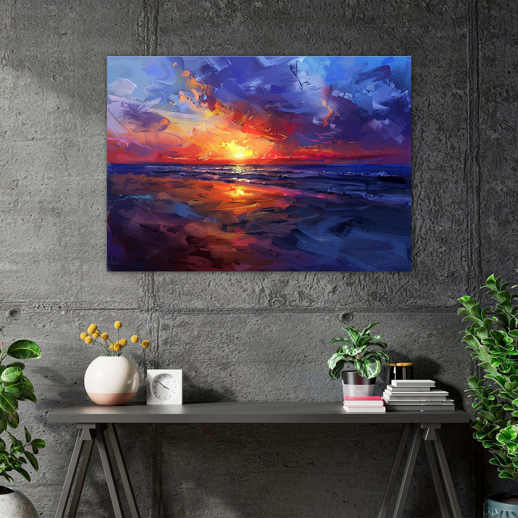 Impressionism Beach Canvas Print - Impressionism, Home Decoration, Canvas, Wall Decoration
