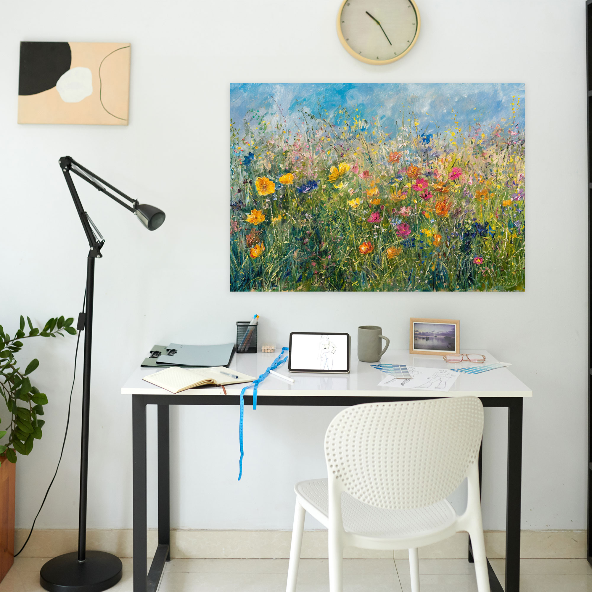 Impressionism Flower Field Wall Art - Impressionism, Home Decoration, Canvas, Canvas Print
