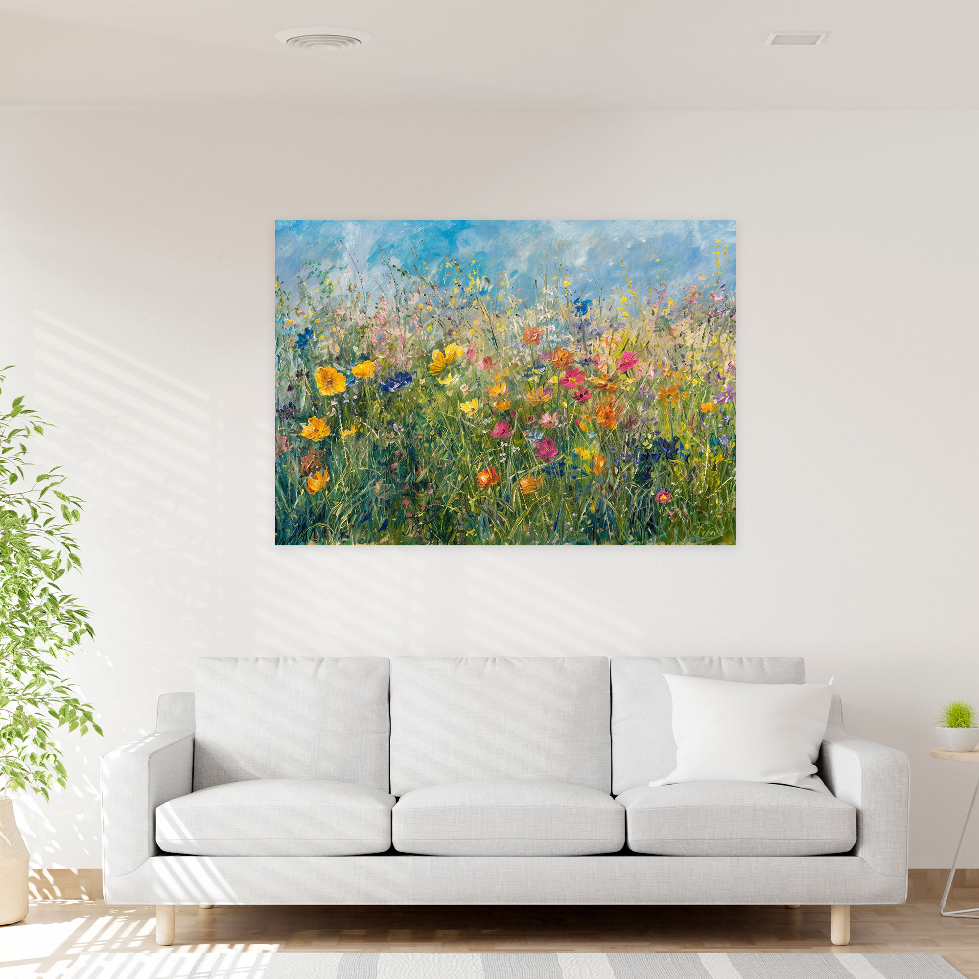 Impressionism Flower Field Wall Art - Impressionism, Home Decoration, Canvas, Canvas Print