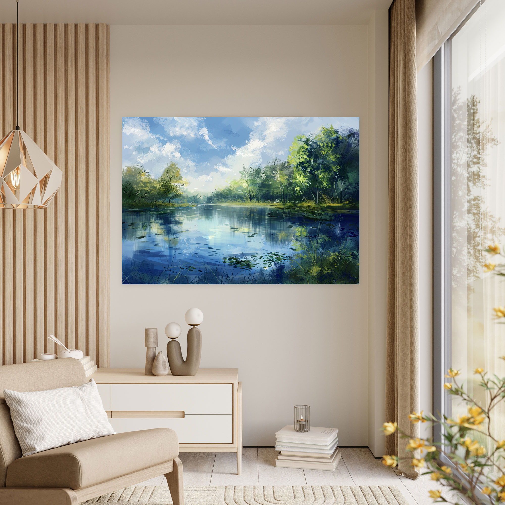 Impressionism Lake Canvas Print - Impressionism, Canvas Wall Art, Home Decoration, Wall Decoration