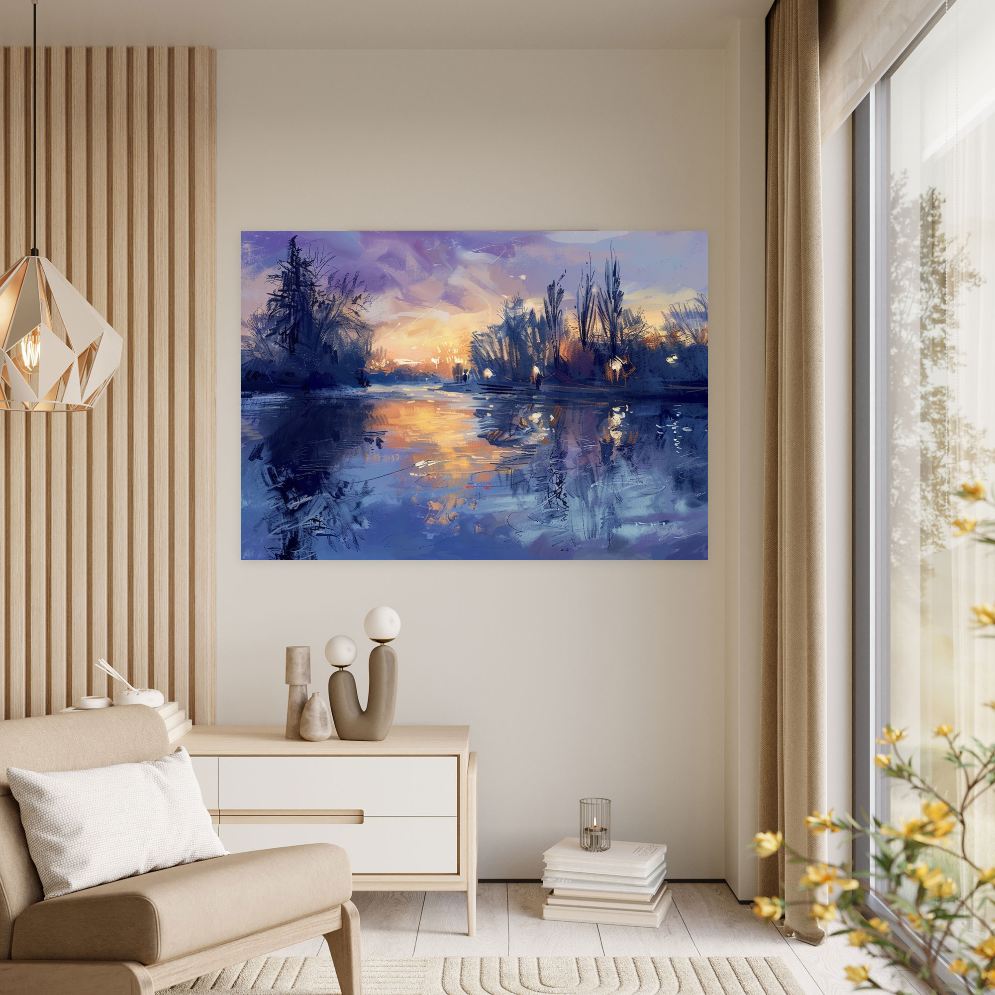 Impressionism River Canvas Print - Impressionism, Wall Art, Home Decoration, Canvas Print