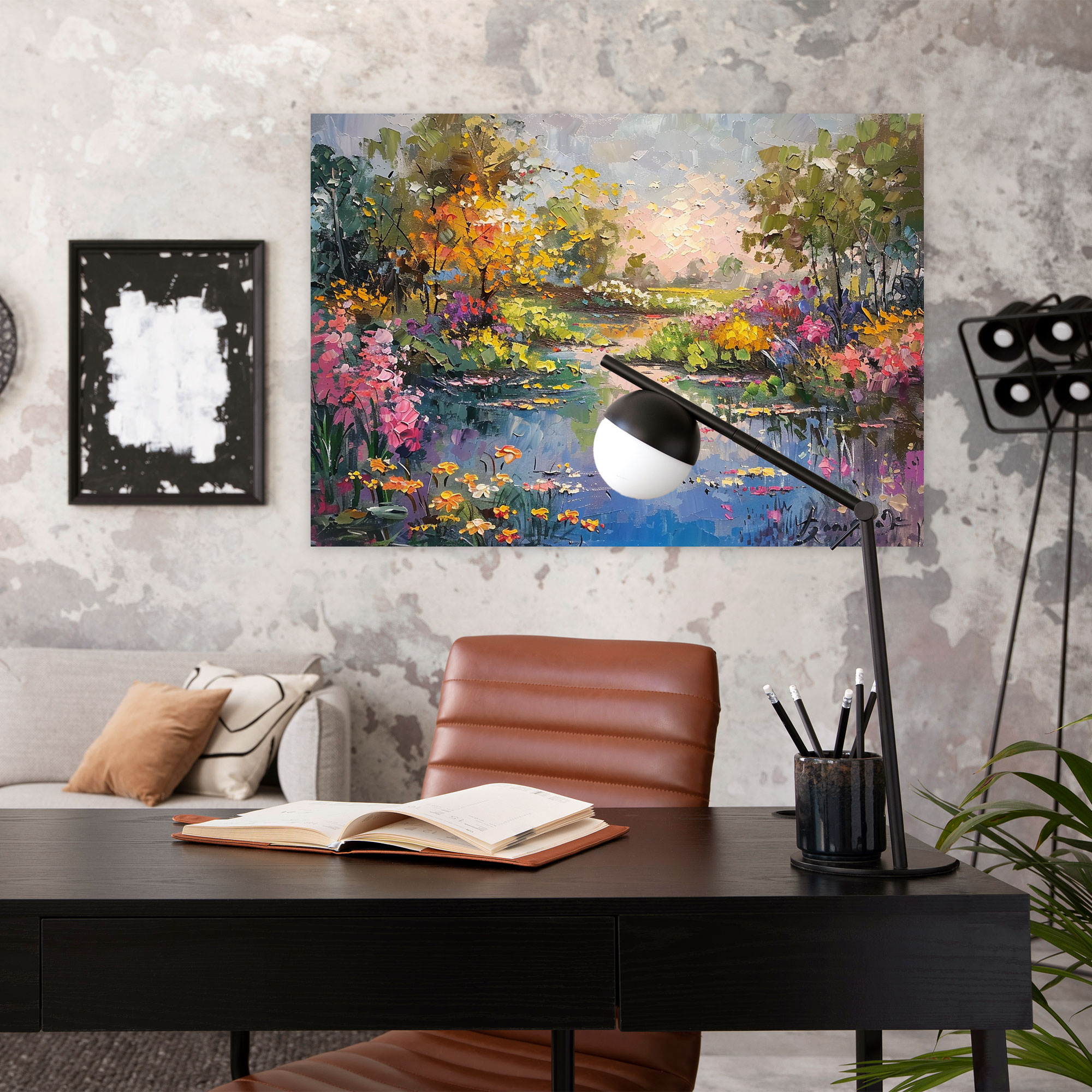 Impressionism Flower Garden Canvas Print - Impressionism, Canvas, Impressionism, Wall Art