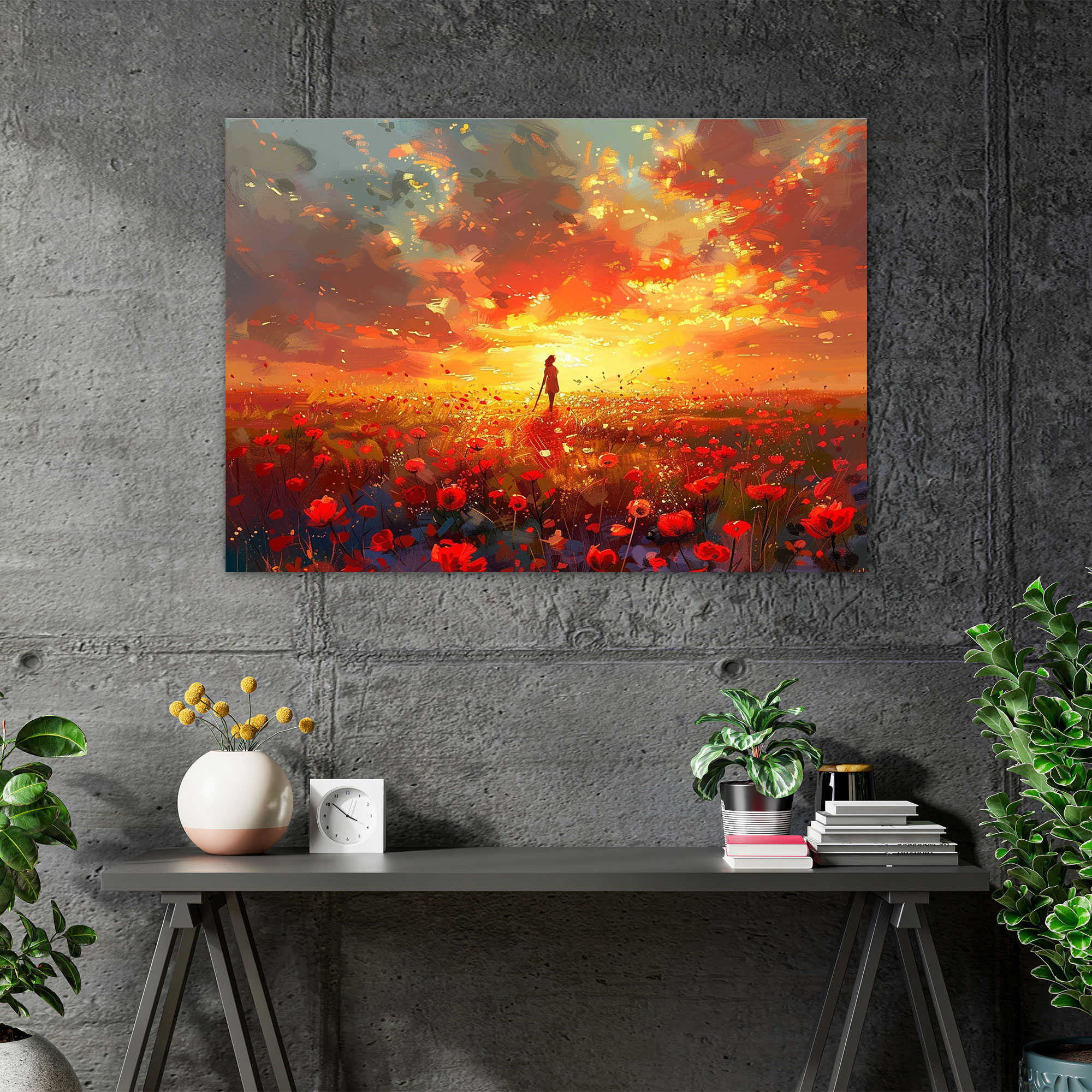 Impressionism Fields Of Flowers Canvas Print - Impressionism, Wall Decoration, Impressionism, Canvas