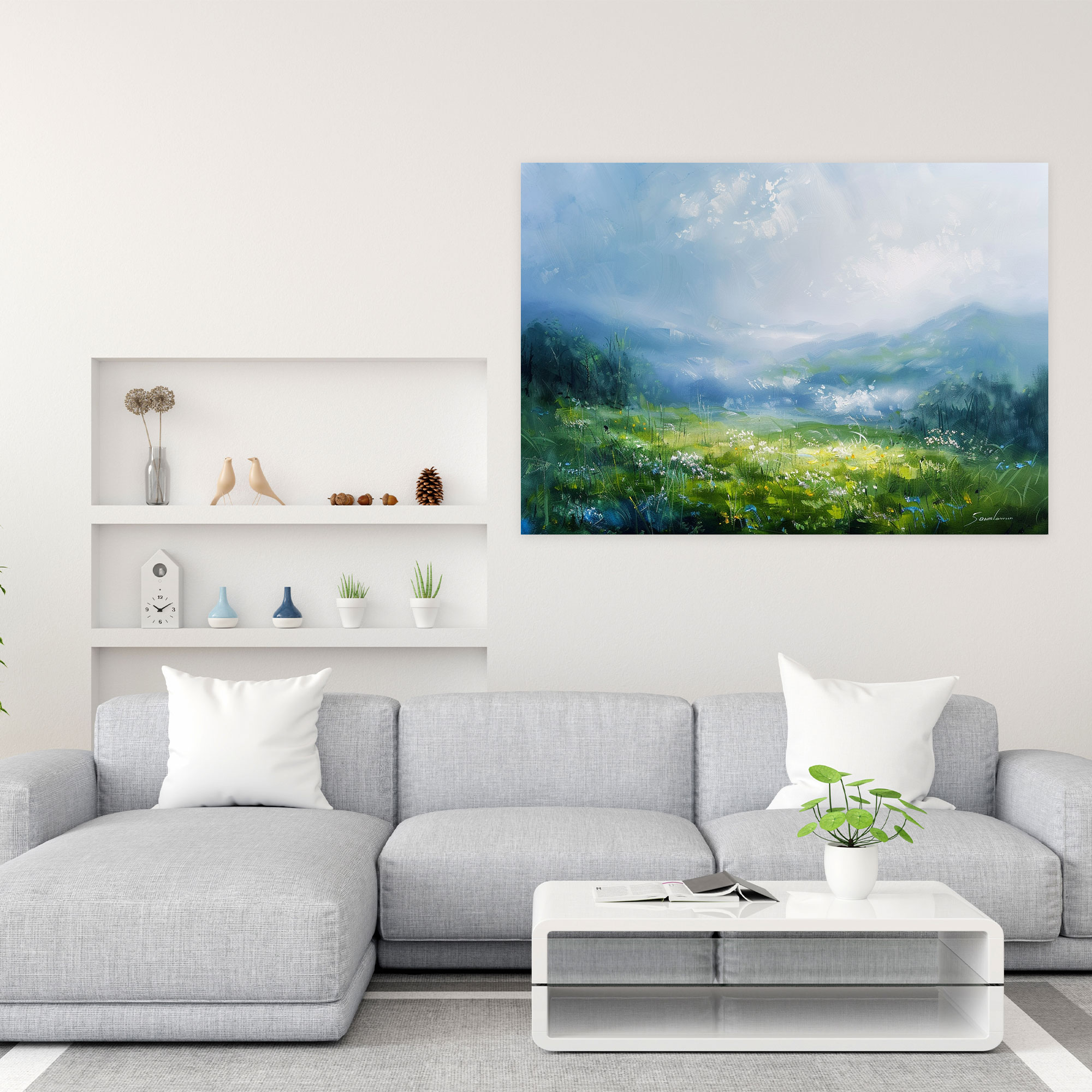 Impressionism Mountain View Wall Art - Impressionism, Wall Decoration, Home Decoration, Impressionism