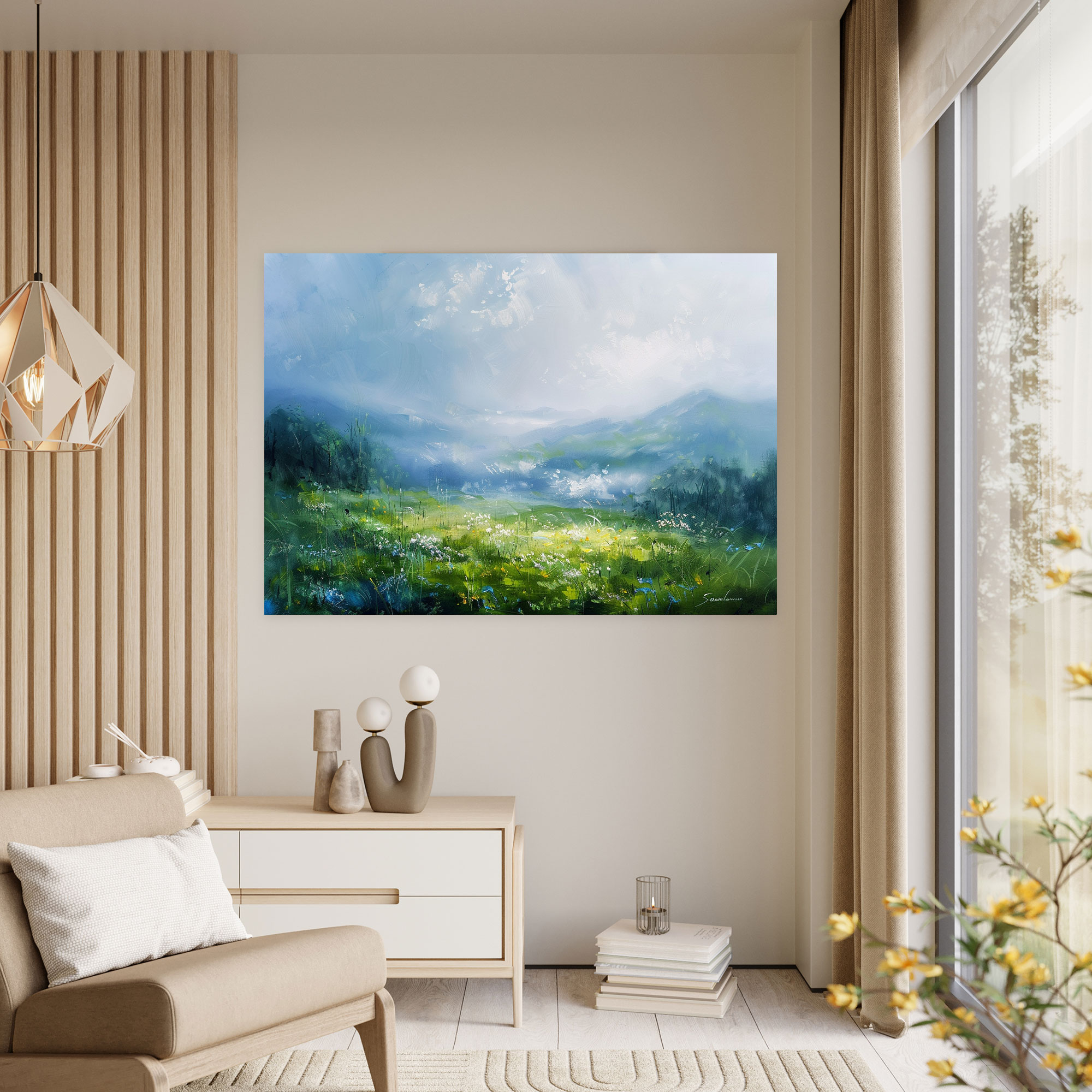 Impressionism Mountain View Wall Art - Impressionism, Wall Decoration, Home Decoration, Impressionism