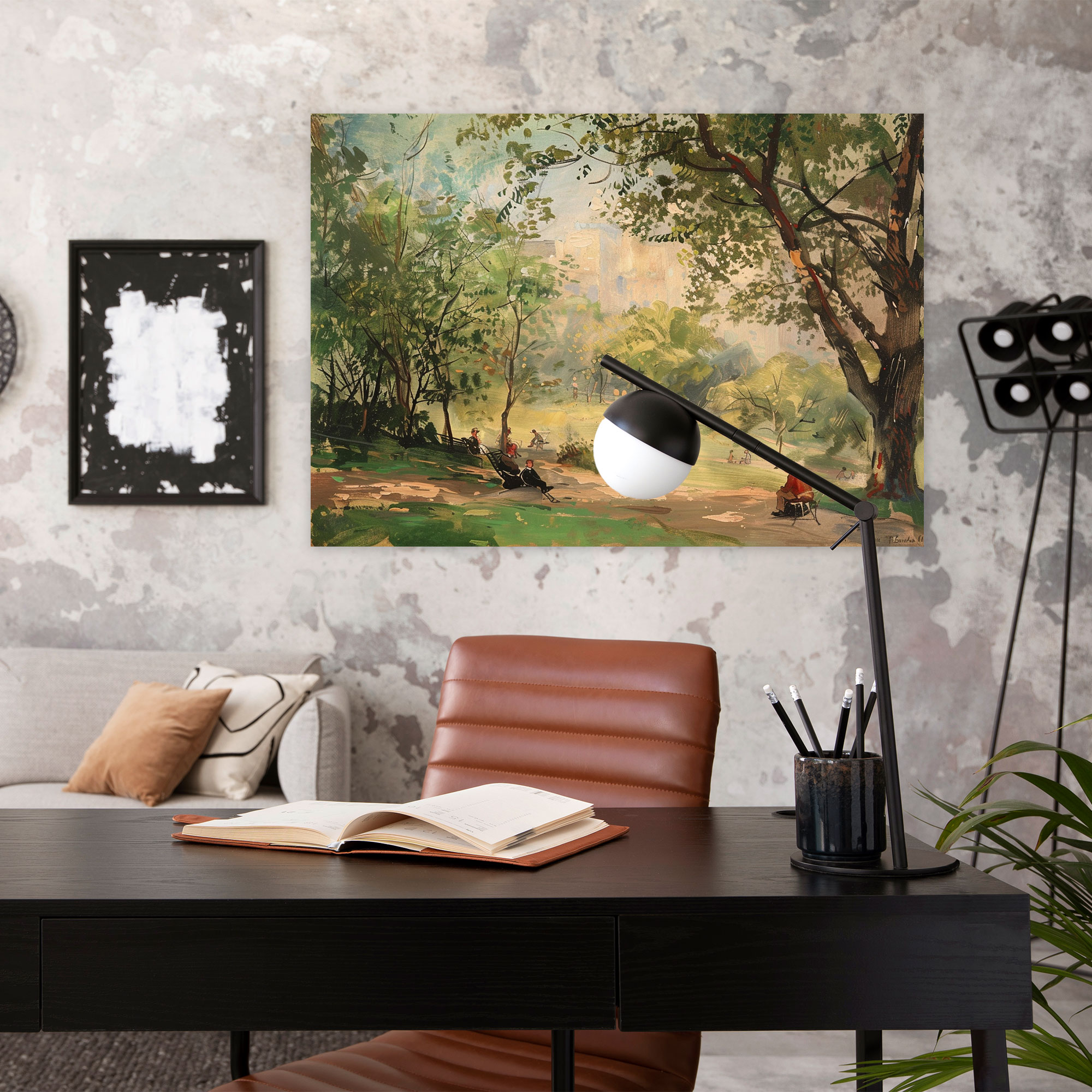 Peaceful Park Scene Impressionism Wall Decoration - Impressionism, Impressionism, Canvas, Wall Decoration