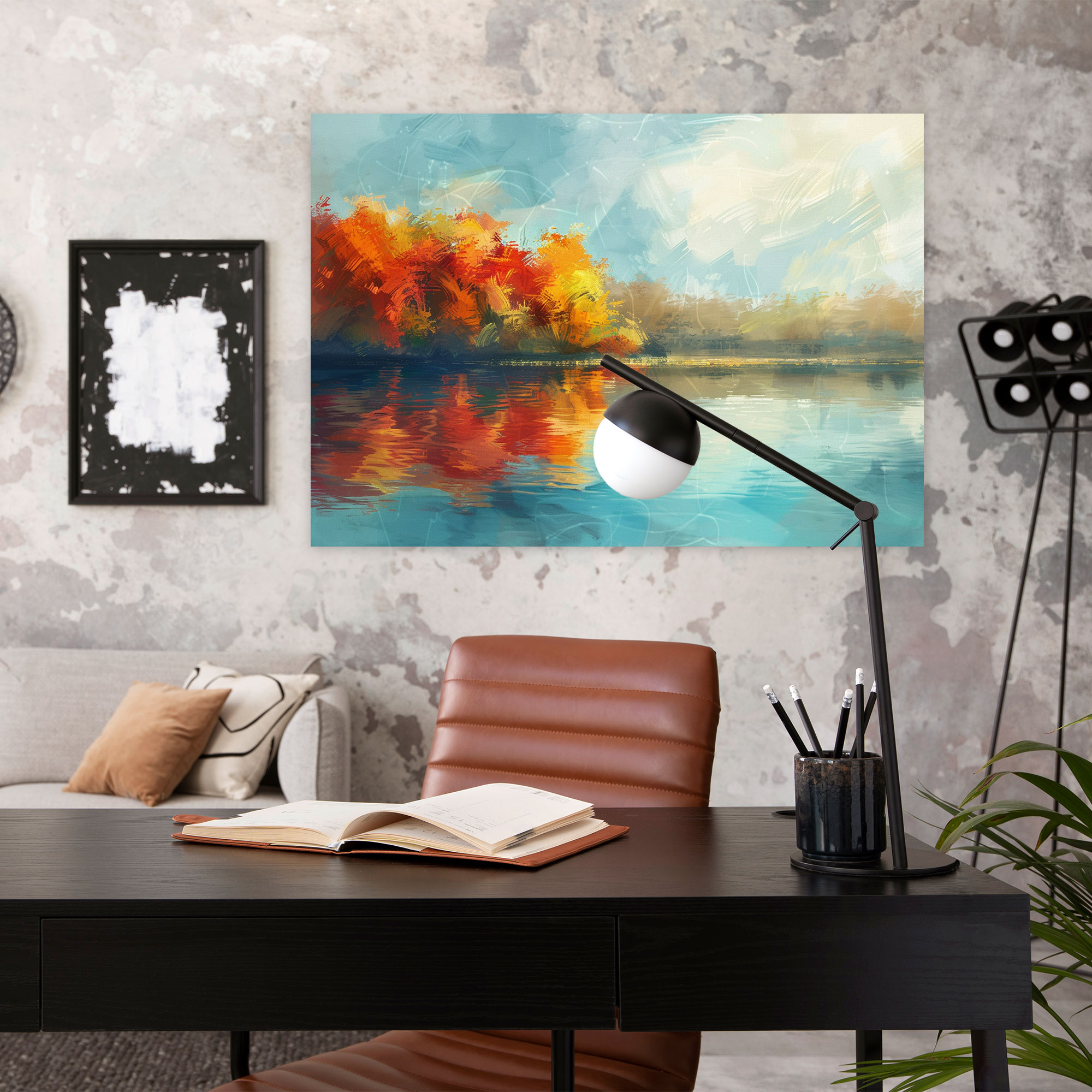 Autumn Reflections Wall Art - Impressionism, Home Decoration, Impressionism, Canvas