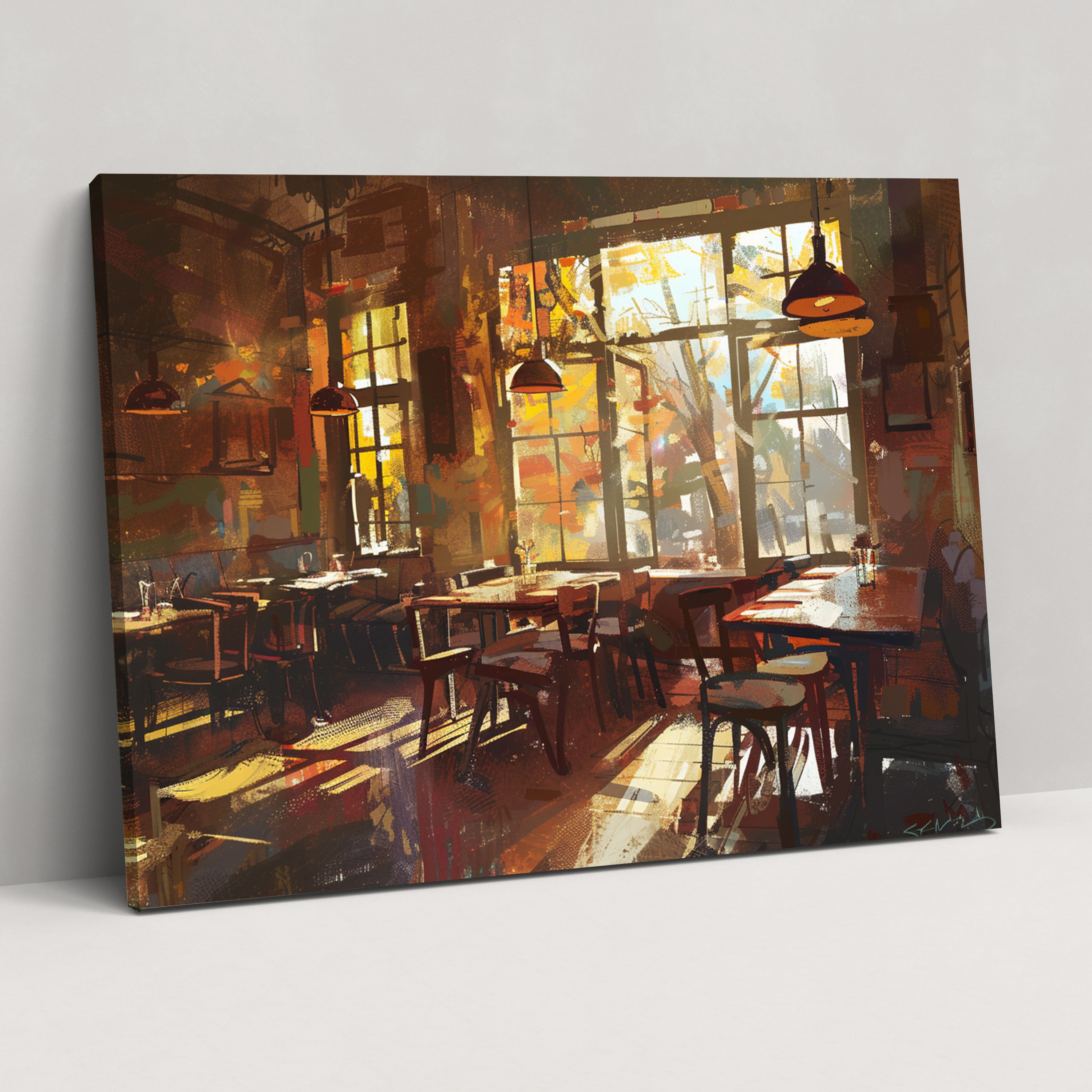 Cafe Impressions Canvas Print - Impressionism, Wall Art, Home Decoration, Impressionism