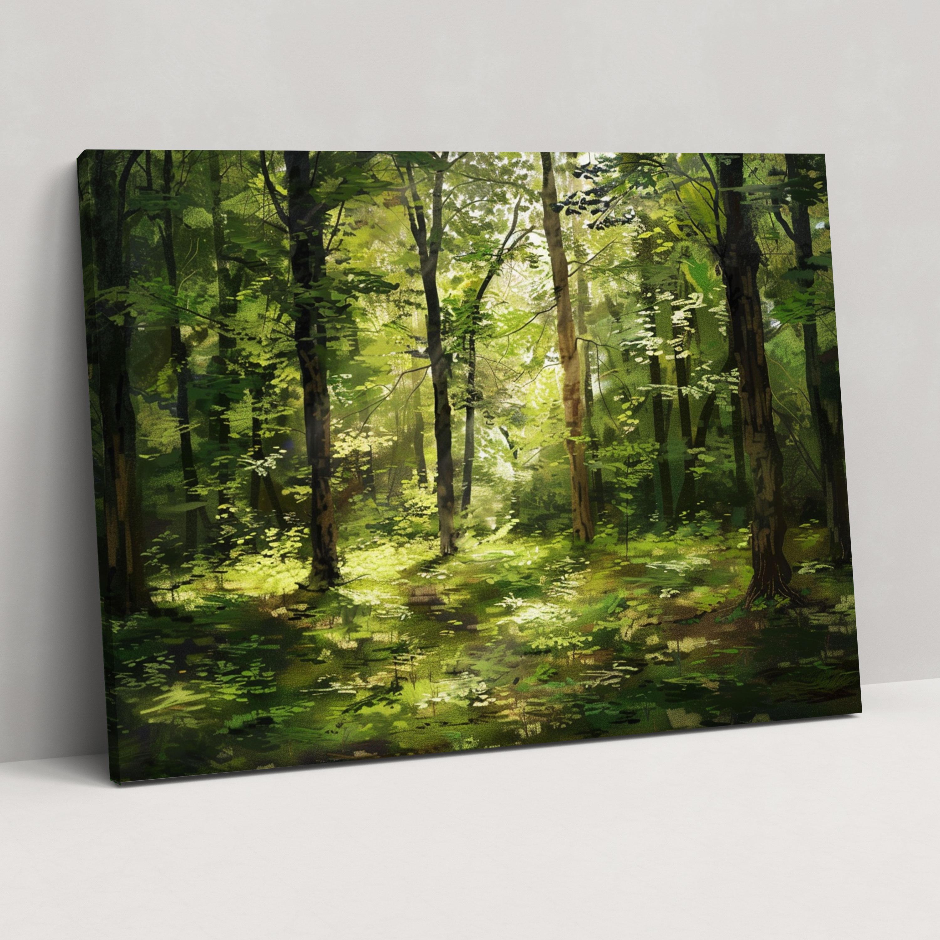 Forest Impressions Canvas Print - Impressionism, Dappled Sunlight, Wall Decoration, Wall Art