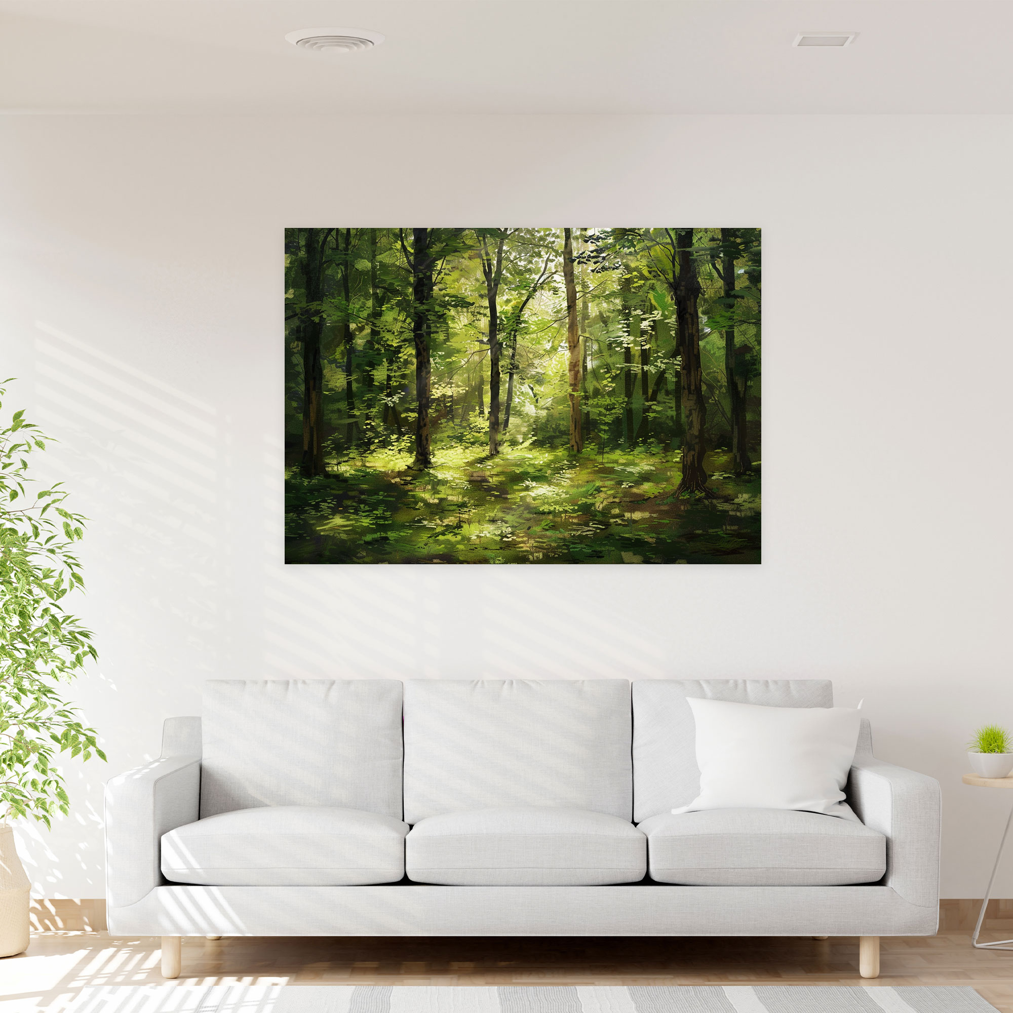 Forest Impressions Canvas Print - Impressionism, Dappled Sunlight, Wall Decoration, Wall Art