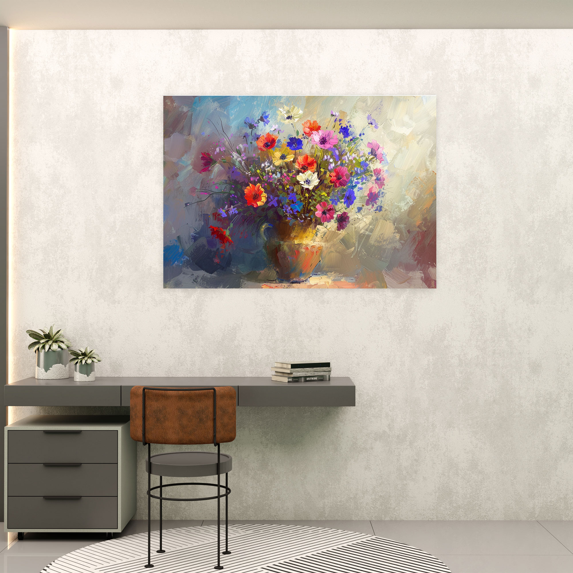 Wildflower Impressions Canvas Print - Impressionism, Wildflowers, Home Decoration, Impressionism