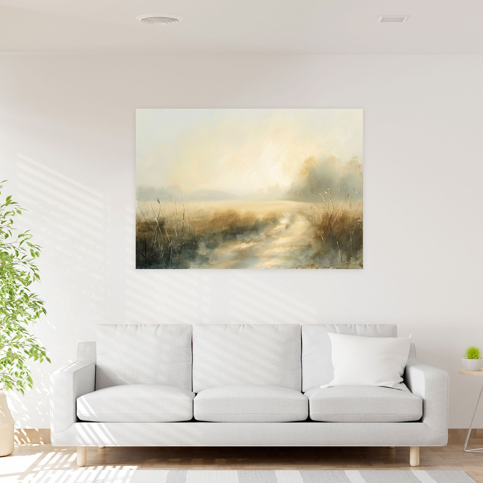 Misty Morning Impressions Wall Decoration - Impressionism, Soft Edges, Misty Morning Landscape, Impressionism