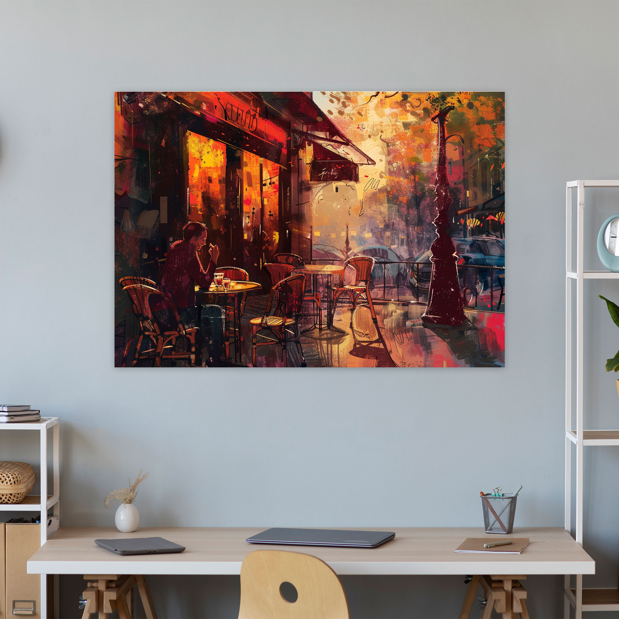 Parisian Cafe Impressionism Canvas Print - Impressionism, Canvas Print, Wall Decoration, Canvas