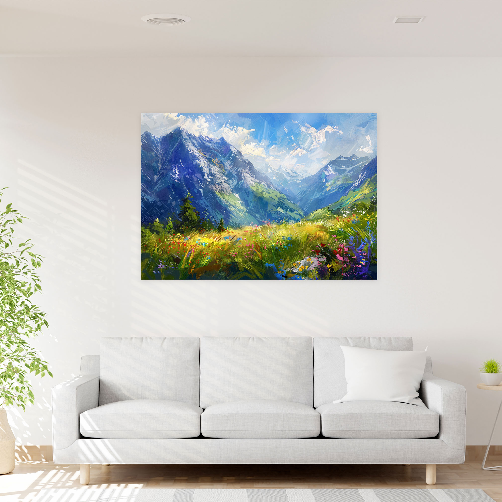Mountain Vista Impressionism Wall Art - Impressionism, Wall Decoration, Impressionism, Wall Art