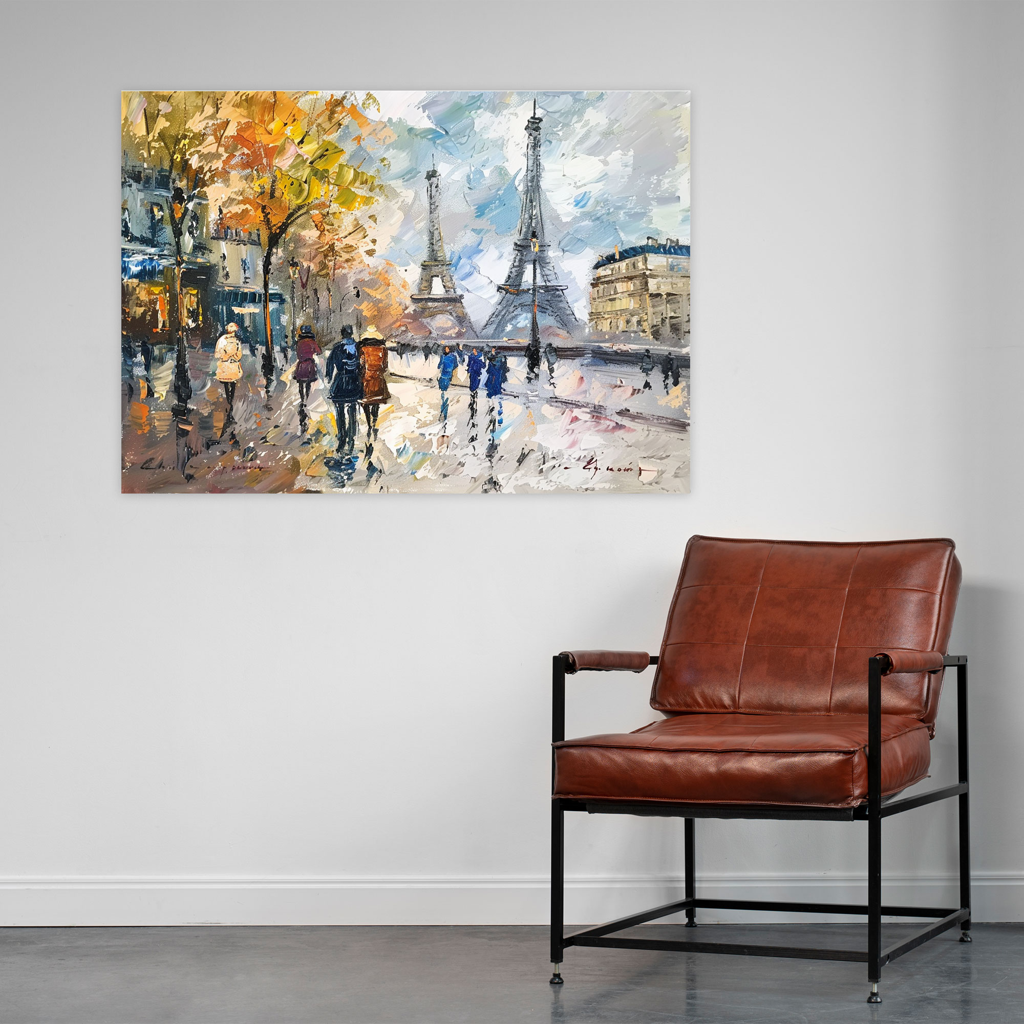 Impressionism Wall Decoration: Paris Street Scene Canvas Print - Impressionism, Wall Art, Canvas Print, Canvas