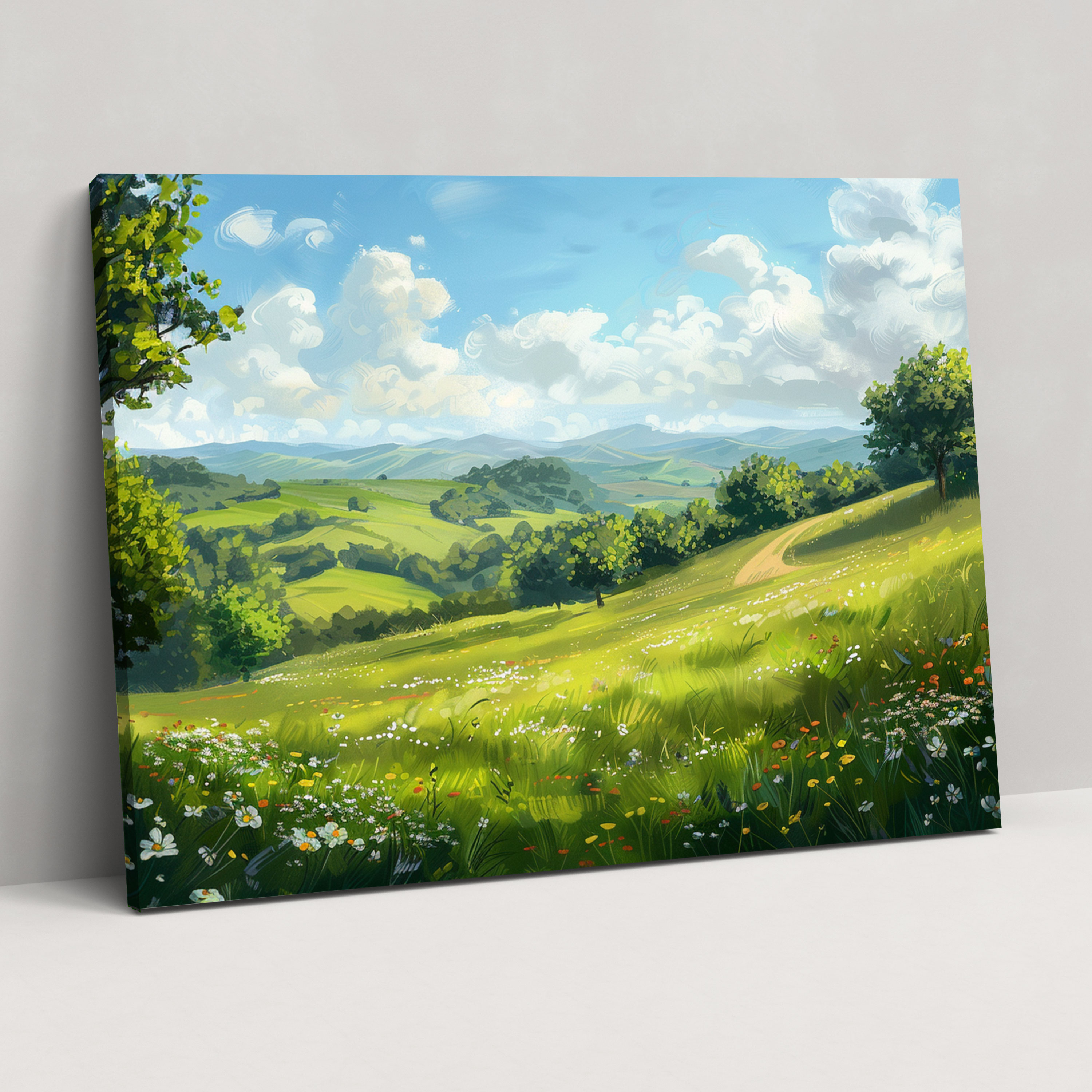 Impressionism Wall Decoration: Countryside Landscape Canvas Print - Impressionism, Canvas Print, Wall Art, Canvas Wall Art