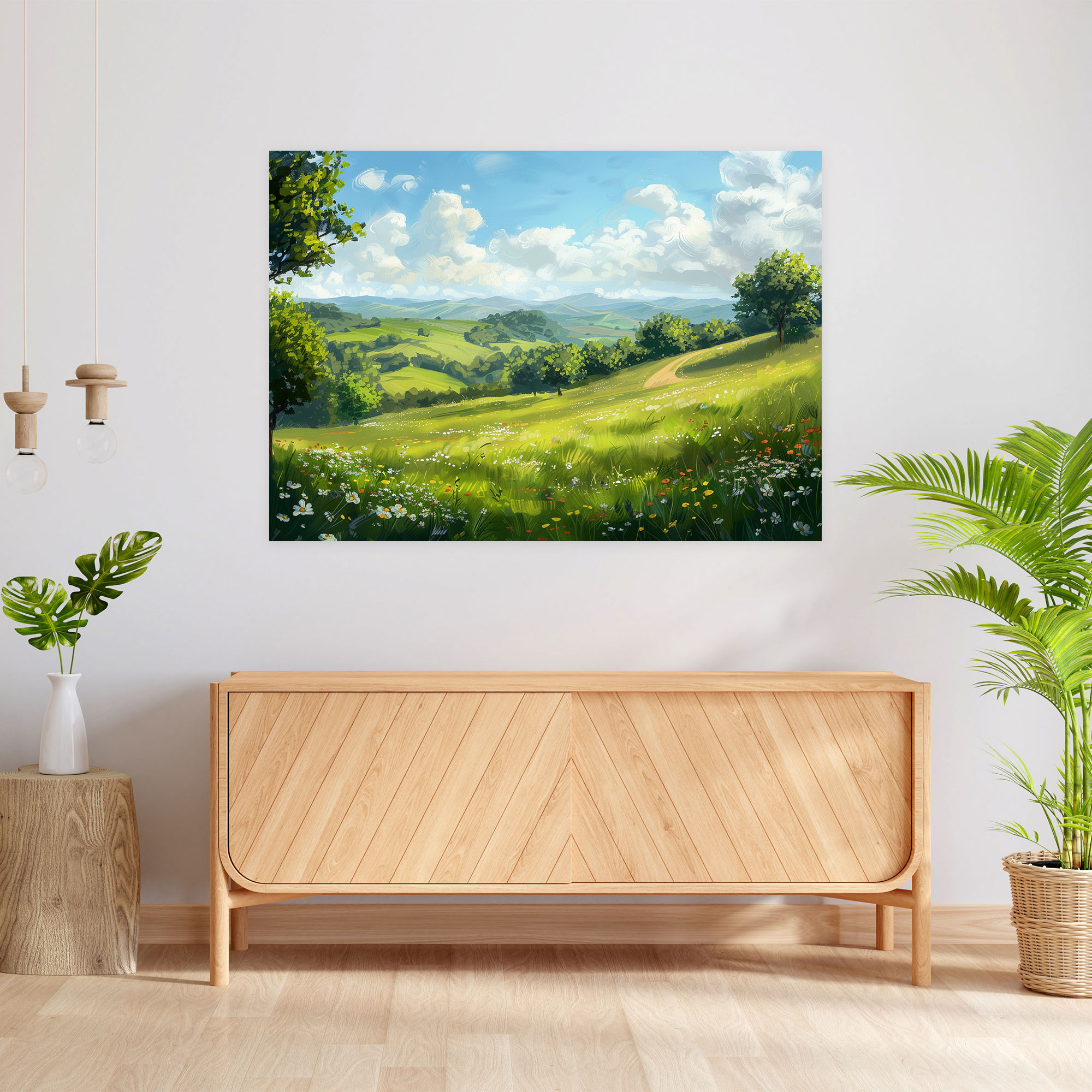 Impressionism Wall Decoration: Countryside Landscape Canvas Print - Impressionism, Canvas Print, Wall Art, Canvas Wall Art