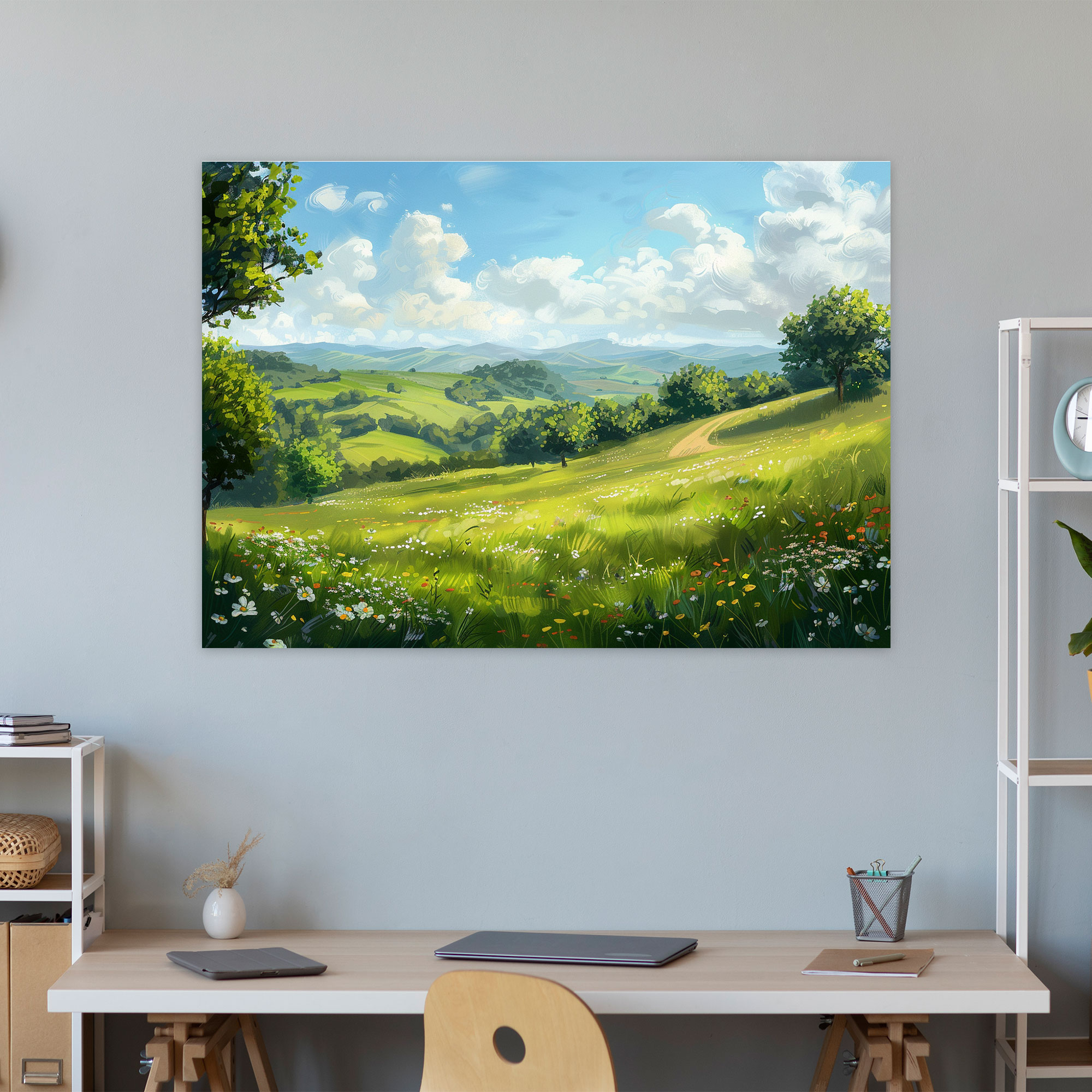 Impressionism Wall Decoration: Countryside Landscape Canvas Print - Impressionism, Canvas Print, Wall Art, Canvas Wall Art