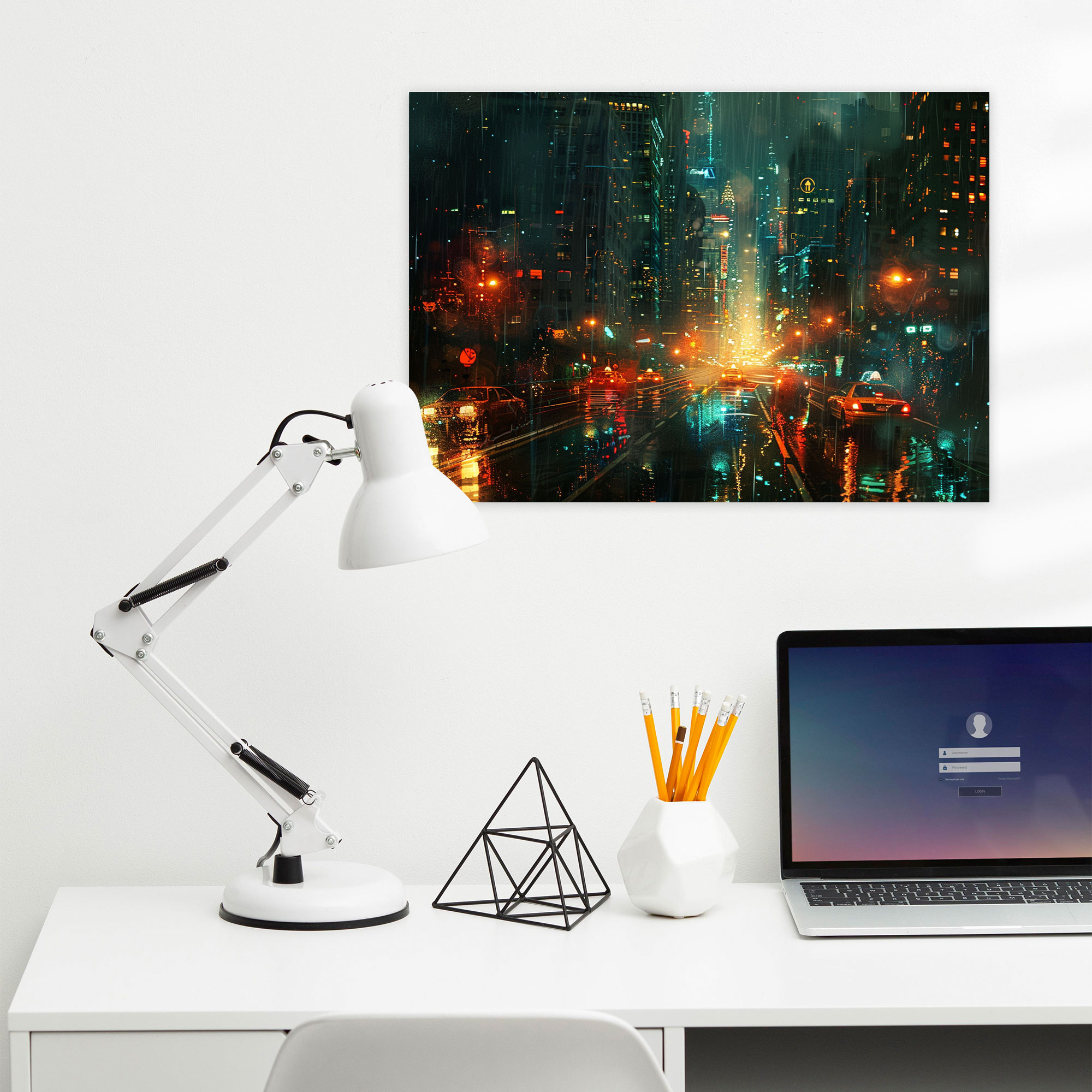 Impressionism Wall Art: Cityscape At Night Canvas Print - Impressionism, Canvas Wall Art, Home Decoration, Wall Decoration
