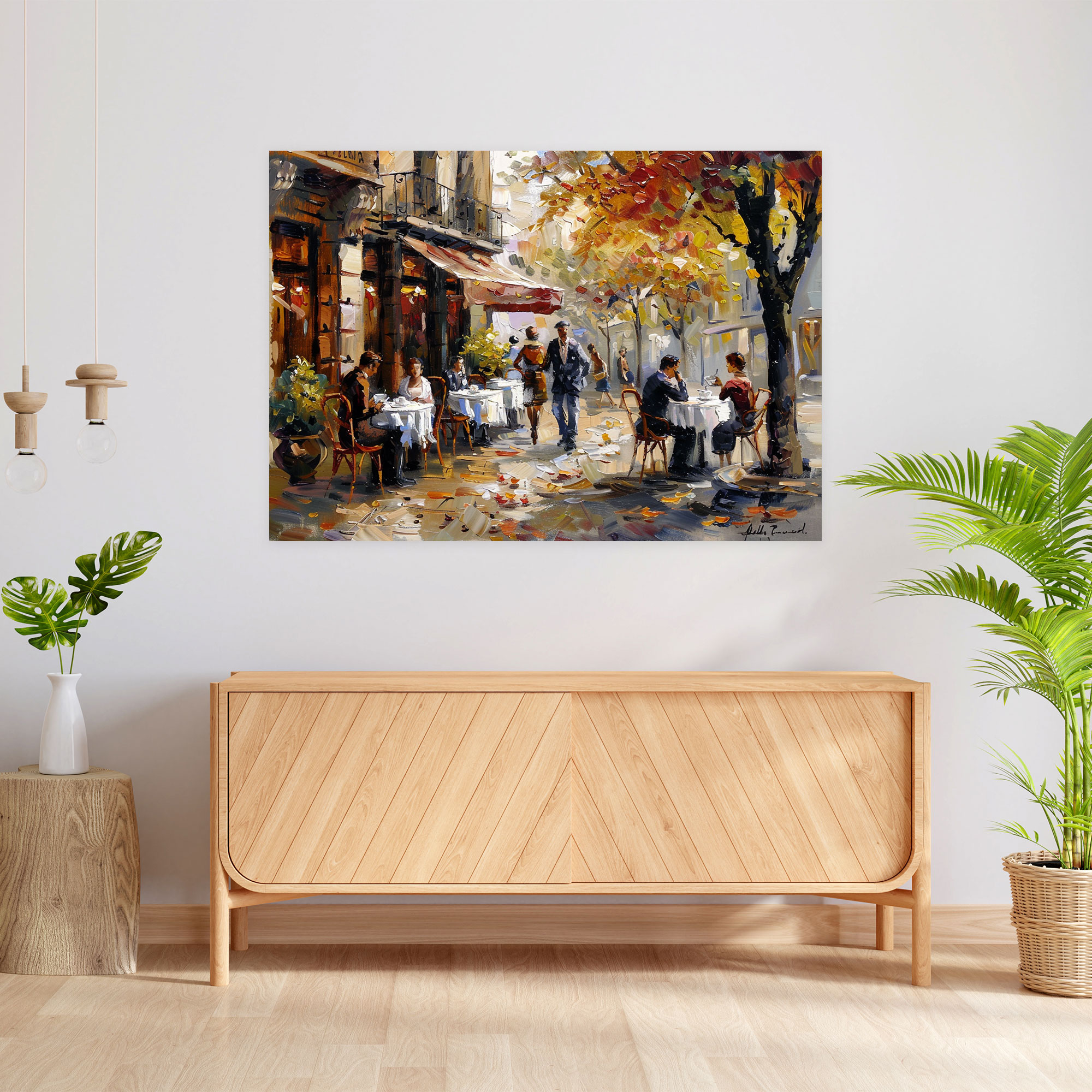 Impressionism Canvas Print: Cafe Scene Wall Art - Impressionism, Wall Decoration, Impressionism, Canvas Print
