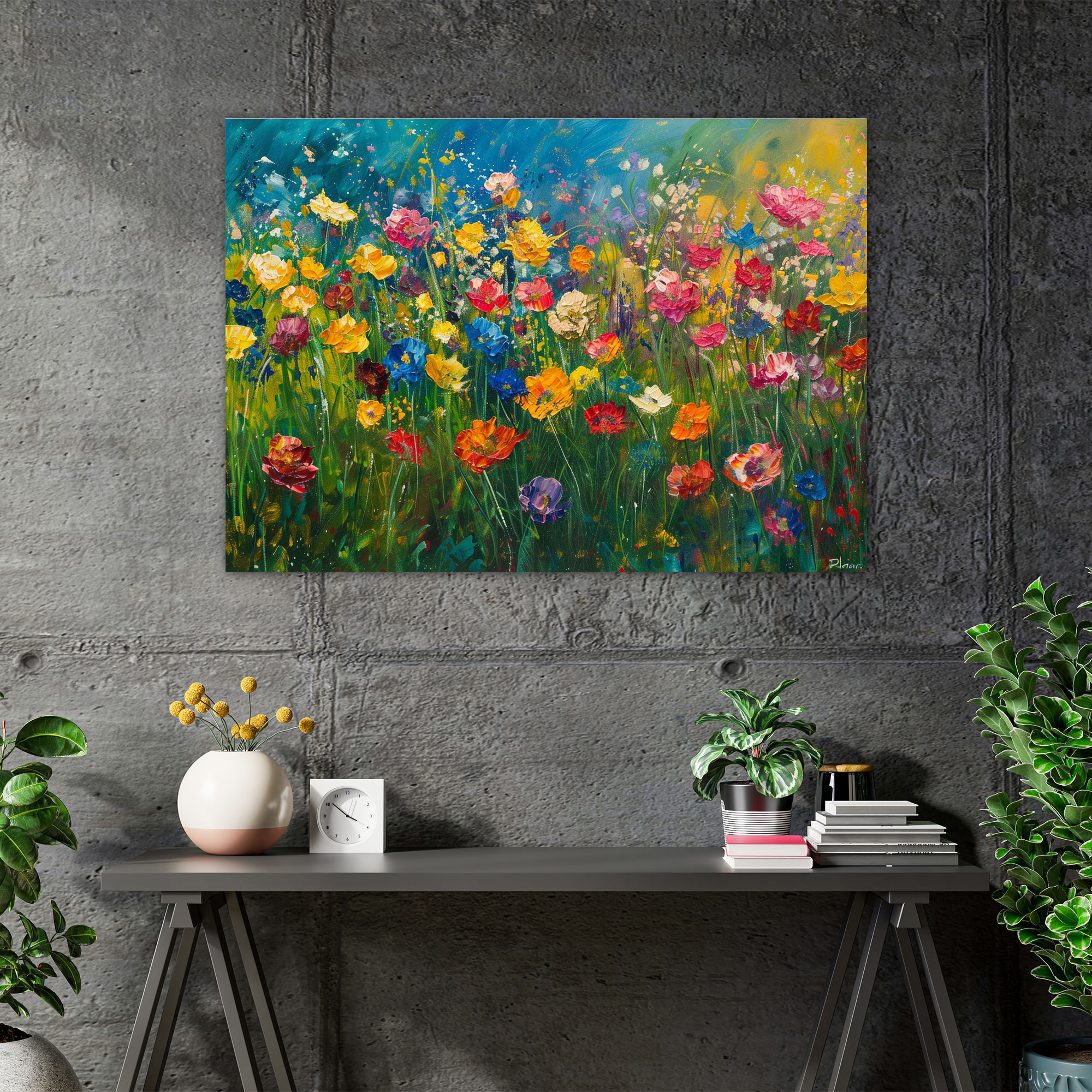 Impressionism Field Canvas Print - Impressionism, Wall Decoration, Impressionism, Canvas Wall Art