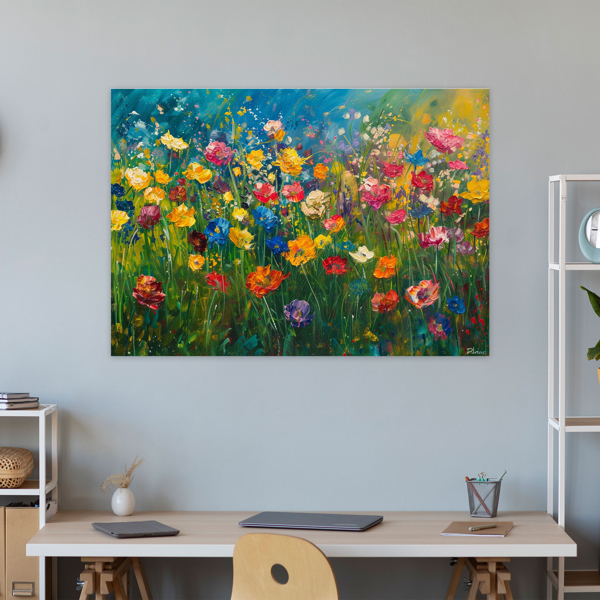 Impressionism Field Canvas Print - Impressionism, Wall Decoration, Impressionism, Canvas Wall Art