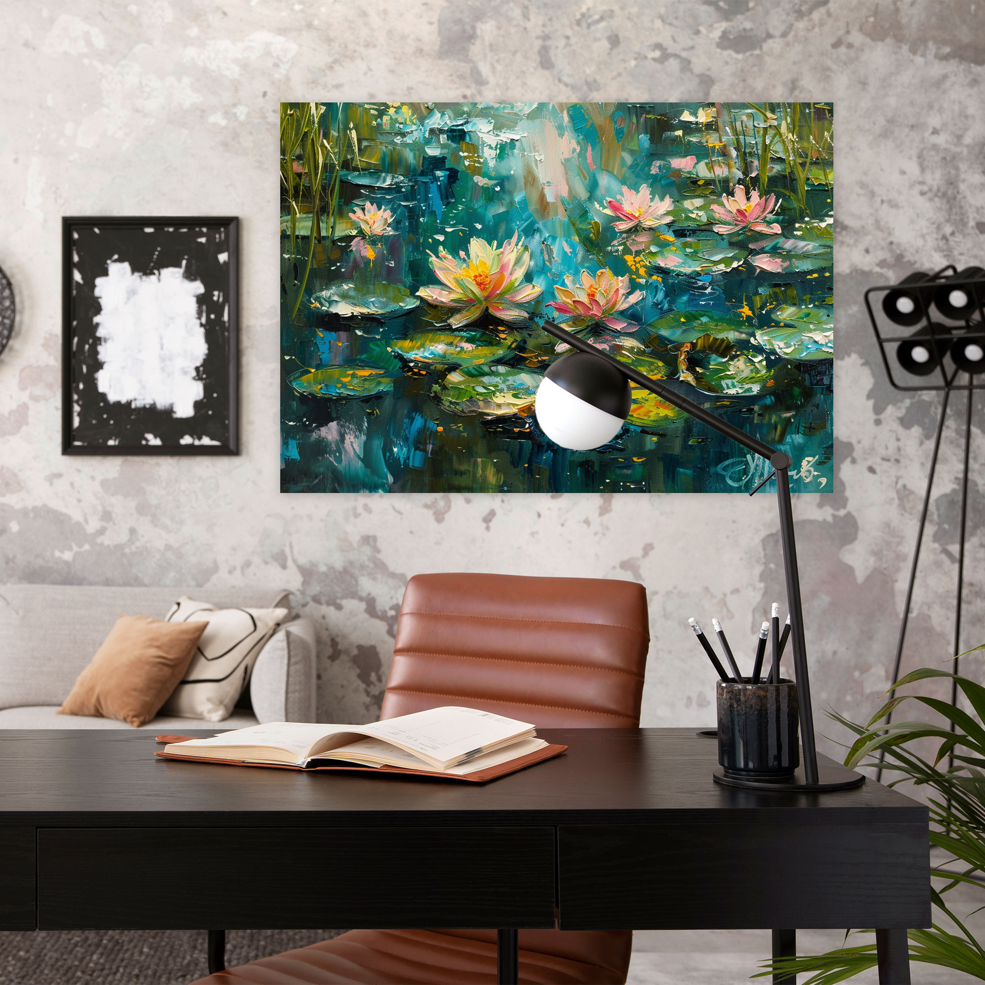 Impressionism Water Lilies Pond Wall Decoration - Impressionism, Wall Decoration, Canvas, Impressionism